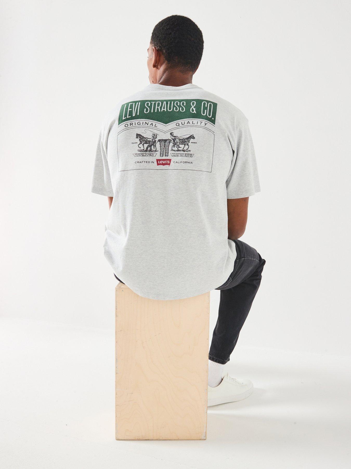 Image 1 of 6 of Levi's Vintage Fit Graphic Back Print Short Sleeve T-Shirt - Grey