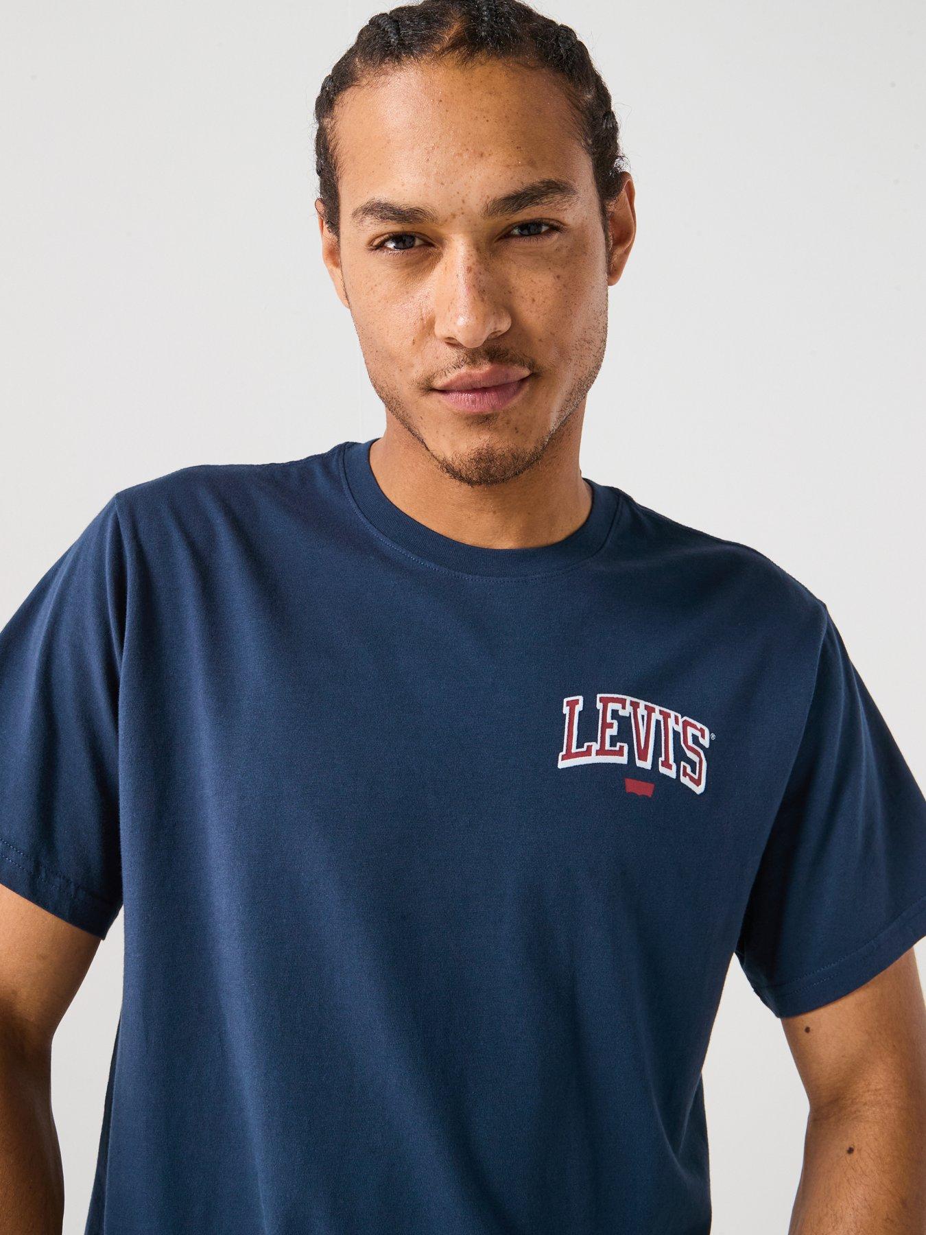  image of levis-relaxed-fit-logo-print-short-sleeve-t-shirt--black
