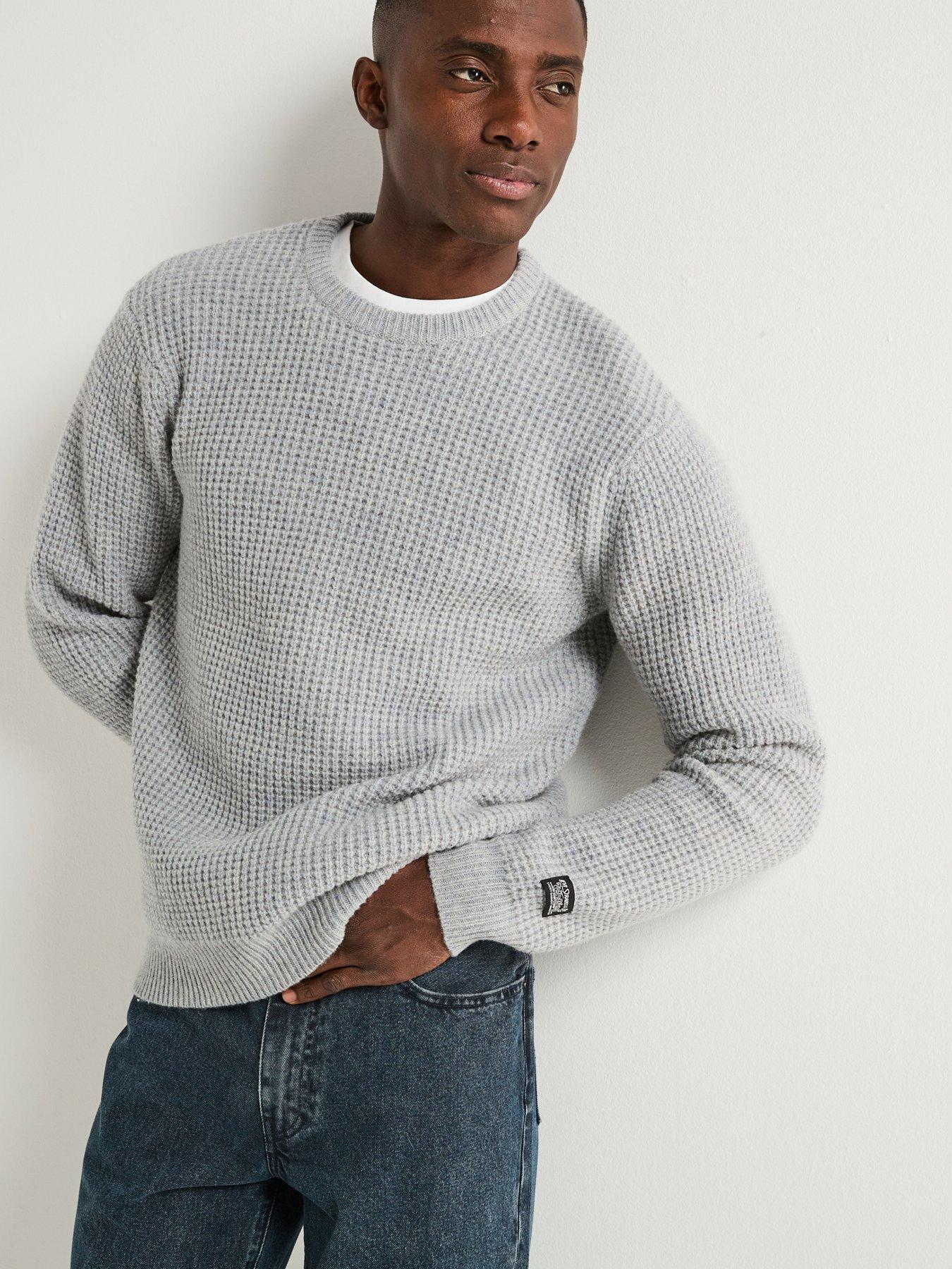 Levi's Presidio Crew Waffle Knitted Jumper - Grey