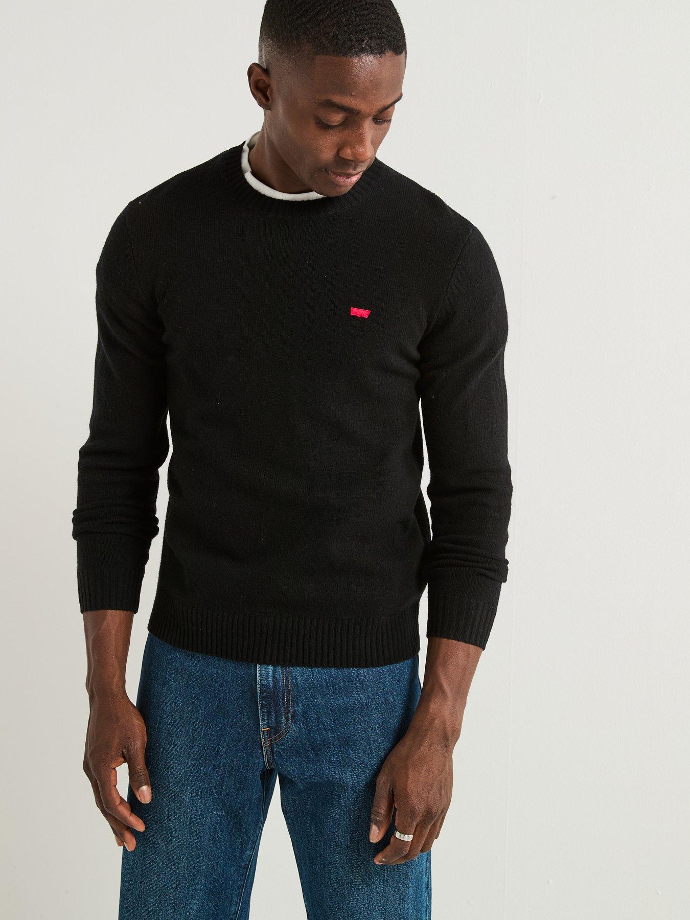 Image 1 of 6 of Levi's Original Housemark Logo Knitted Jumper- Black