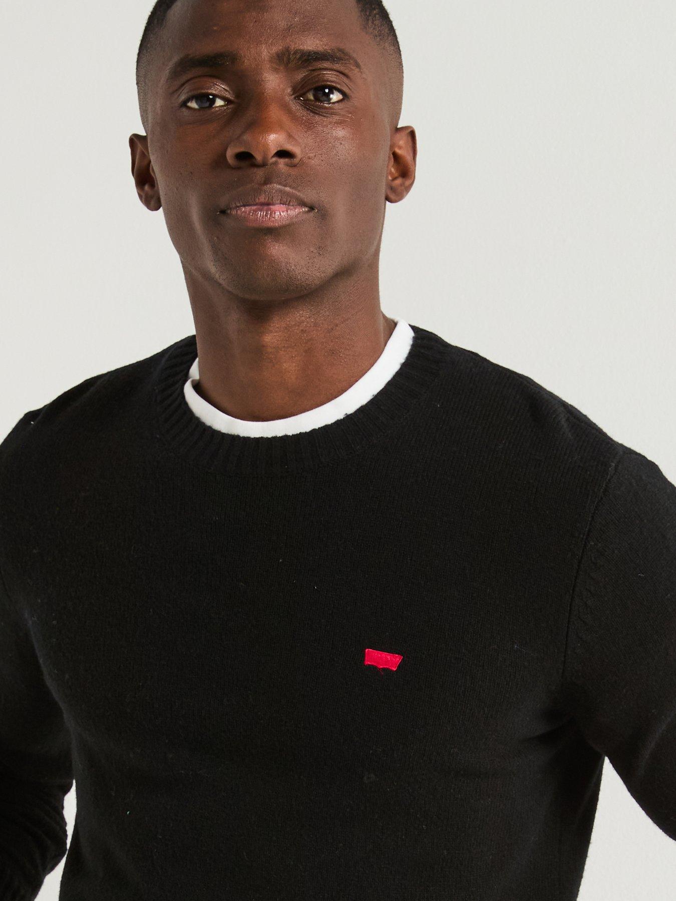  image of levis-original-housemark-logo-knitted-jumper--black