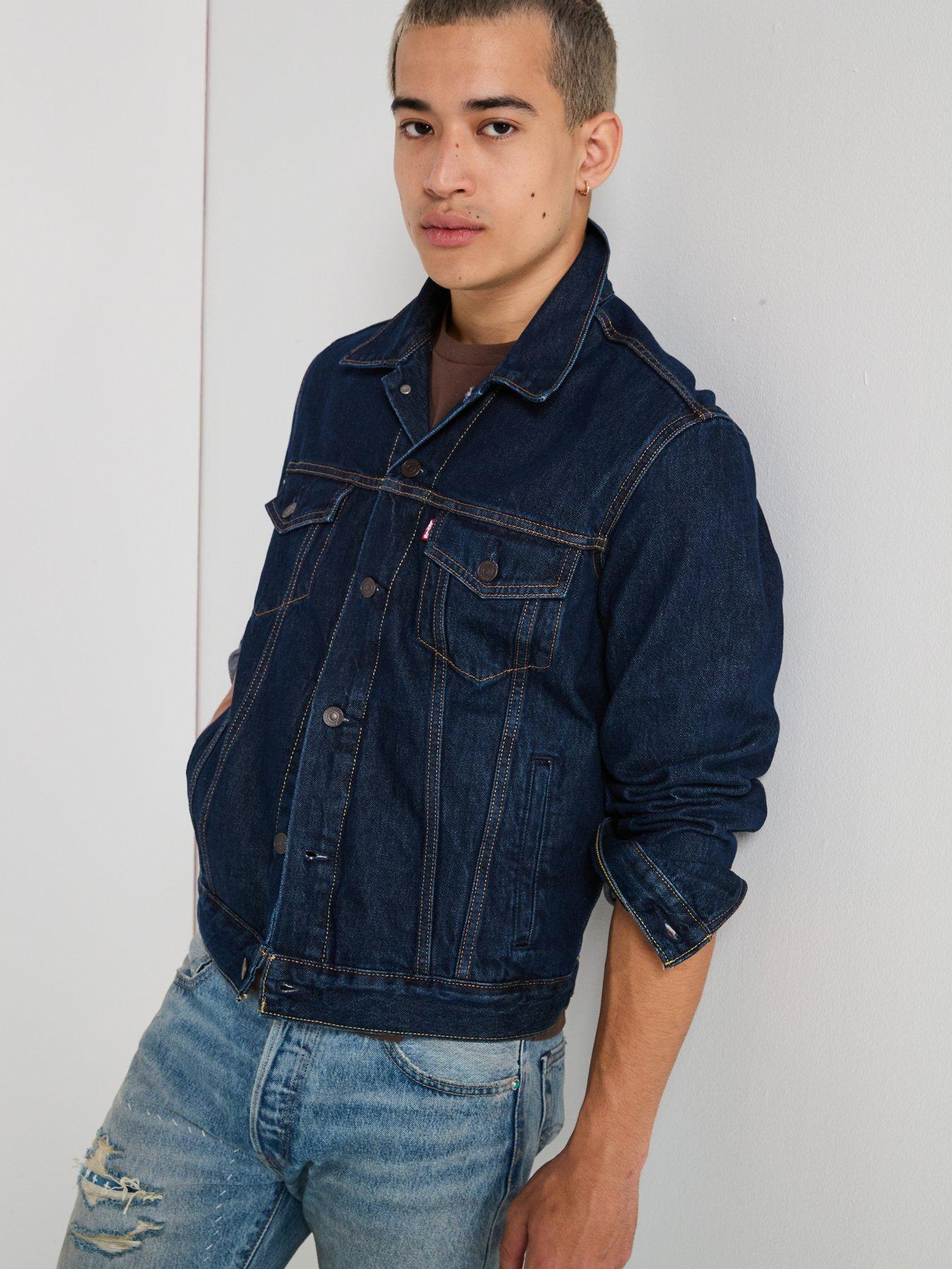 undefined Original Denim Trucker Jacket- Dark Blue