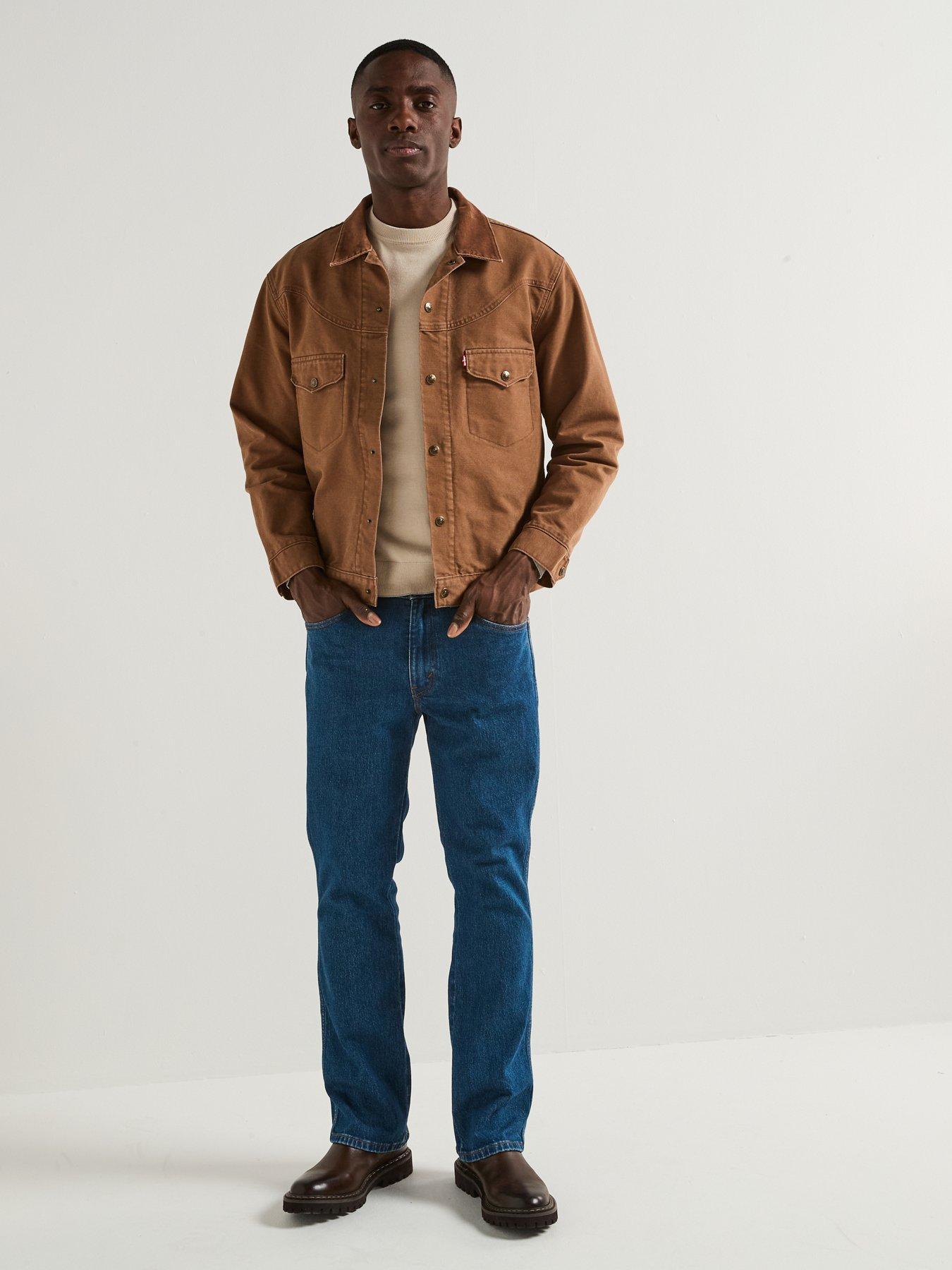 Image 3 of 6 of Levi's Western Shothorn Denim Trucker Jacket - Brown