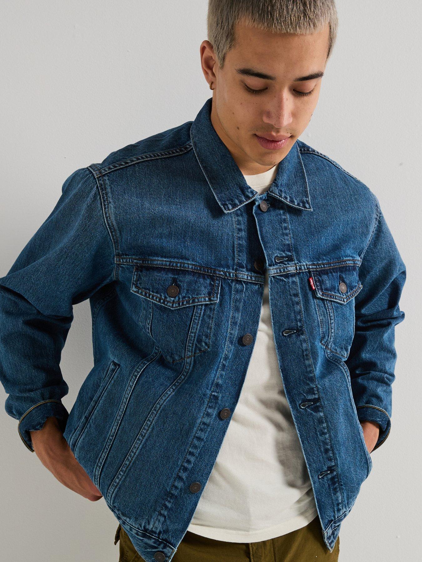 Image 1 of 6 of Levi's Original Denim Relaxed Fit Trucker Jacket - Blue