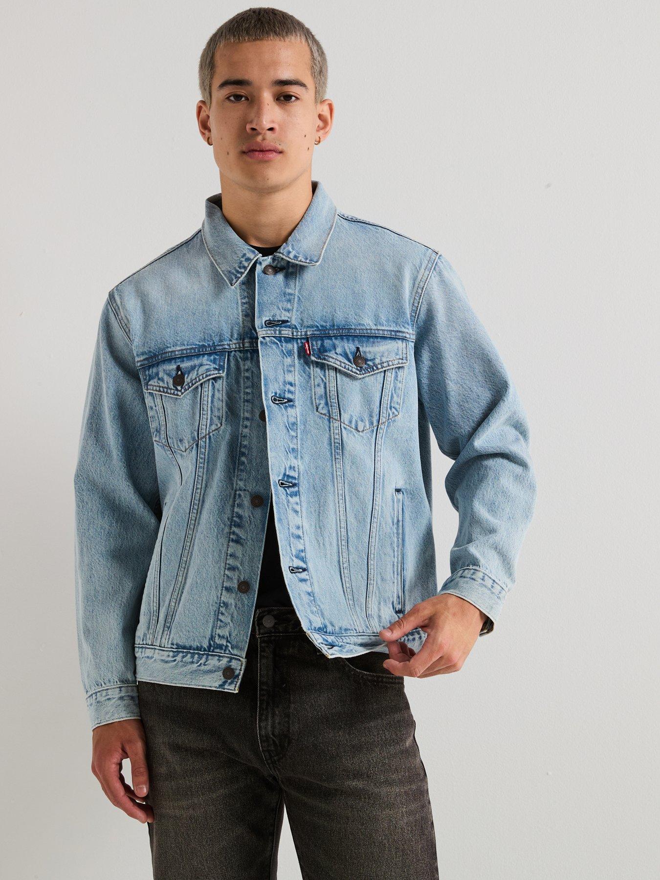 Image 1 of 6 of Levi's Original Denim Relaxed Fit Trucker Jacket - Light Blue