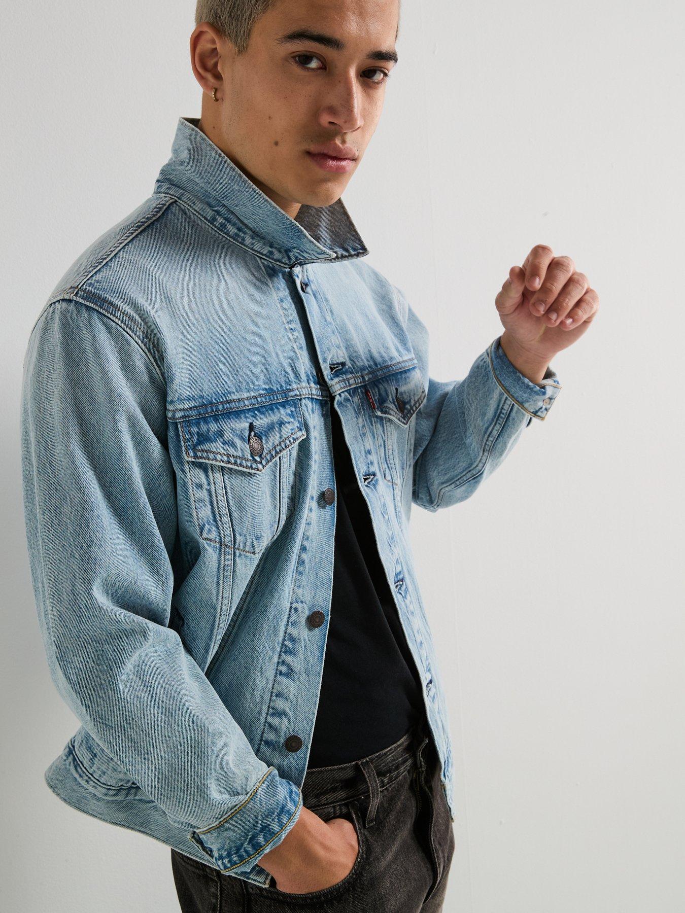 Image 4 of 6 of Levi's Original Denim Relaxed Fit Trucker Jacket - Light Blue