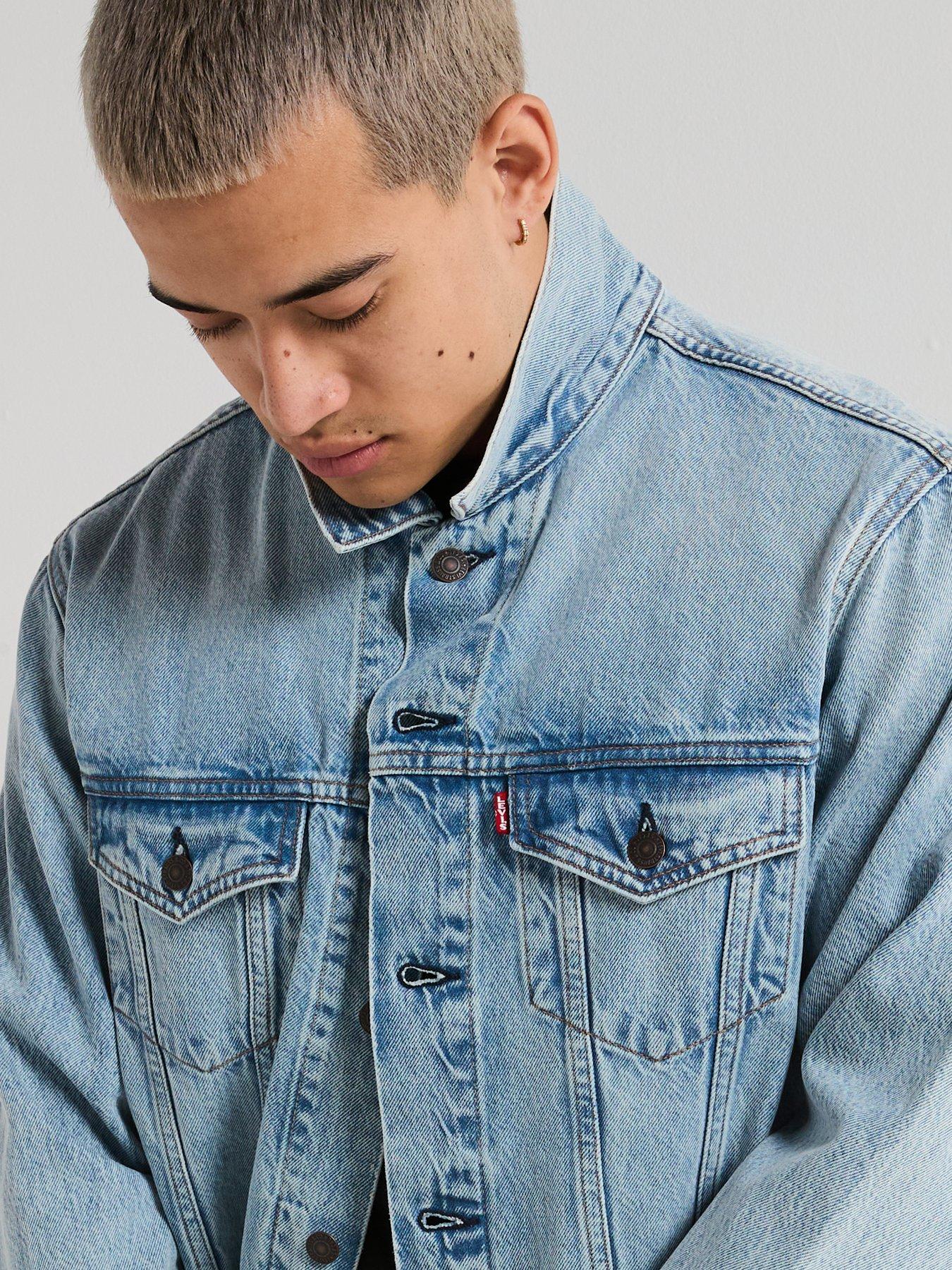 Image 5 of 6 of Levi's Original Denim Relaxed Fit Trucker Jacket - Light Blue