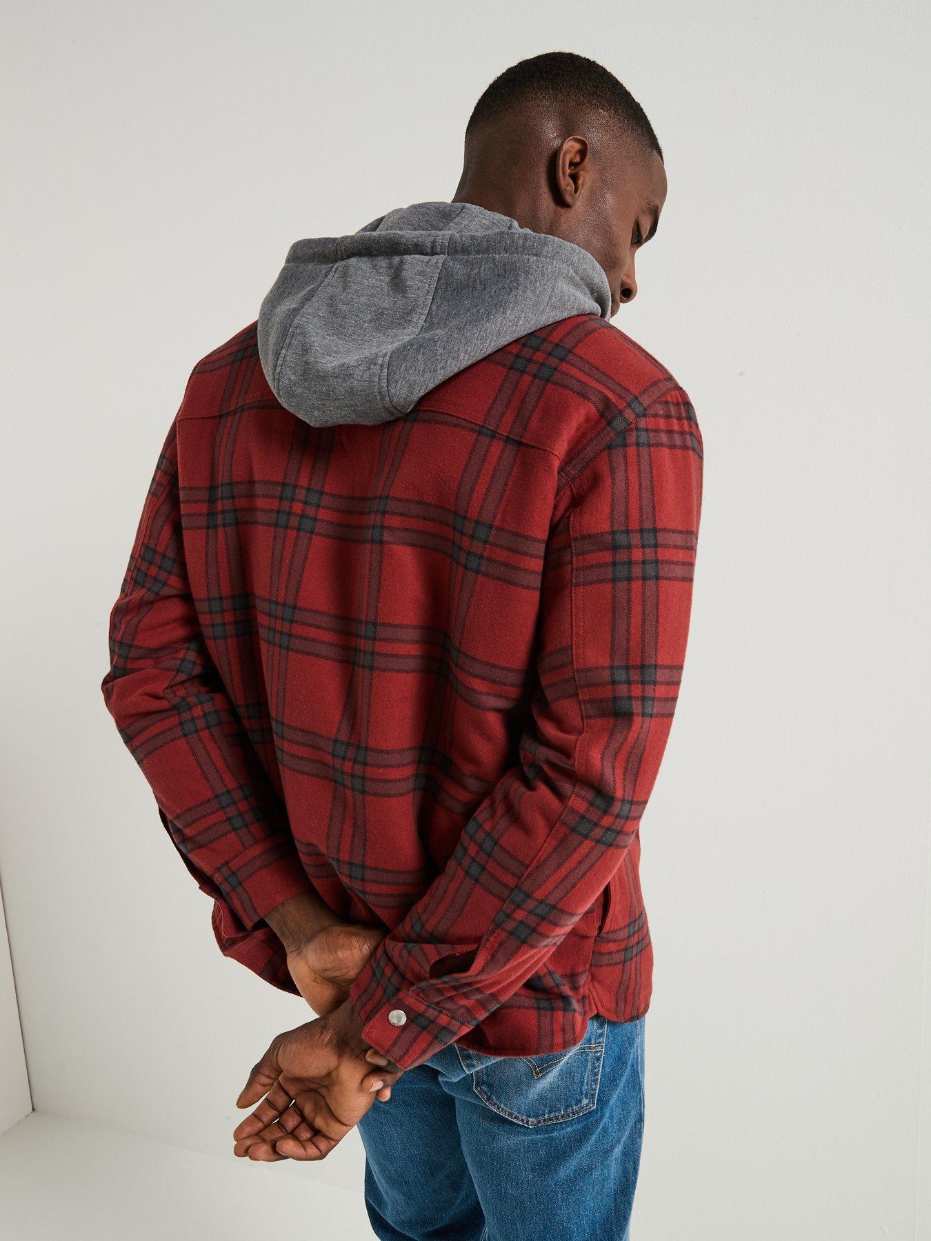 Image 2 of 6 of Levi's Francisco Sherpa Fleece Lined Flannel Shacket - Red