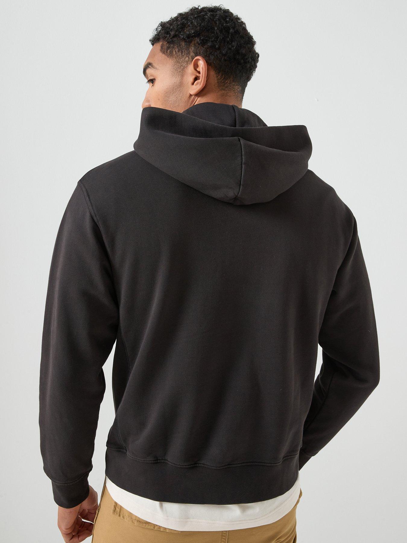  image of levis-authentic-relaxed-fit-fleece-hoodie-black