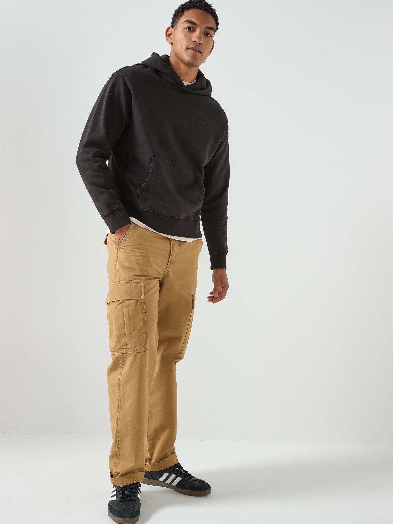  image of levis-authentic-relaxed-fit-fleece-hoodie-black