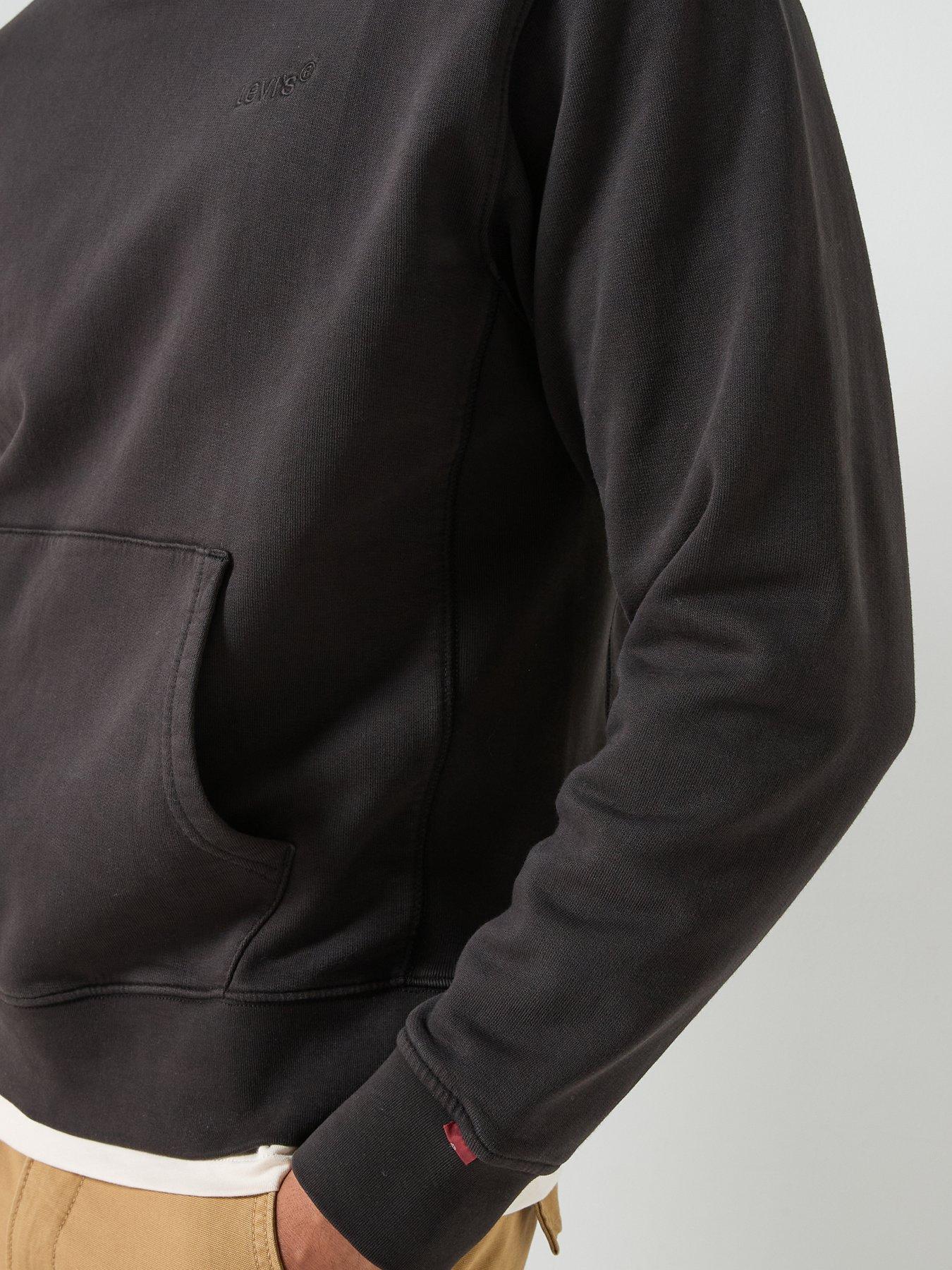  image of levis-authentic-relaxed-fit-fleece-hoodie-black