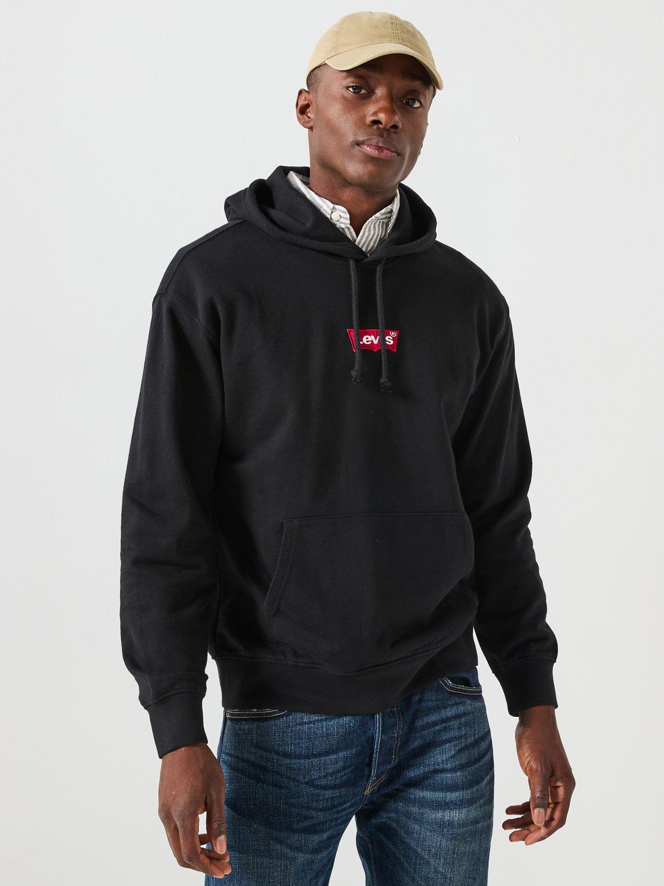 Levi's Relaxed Back Graphic Fleece Logo Hoodie - Black