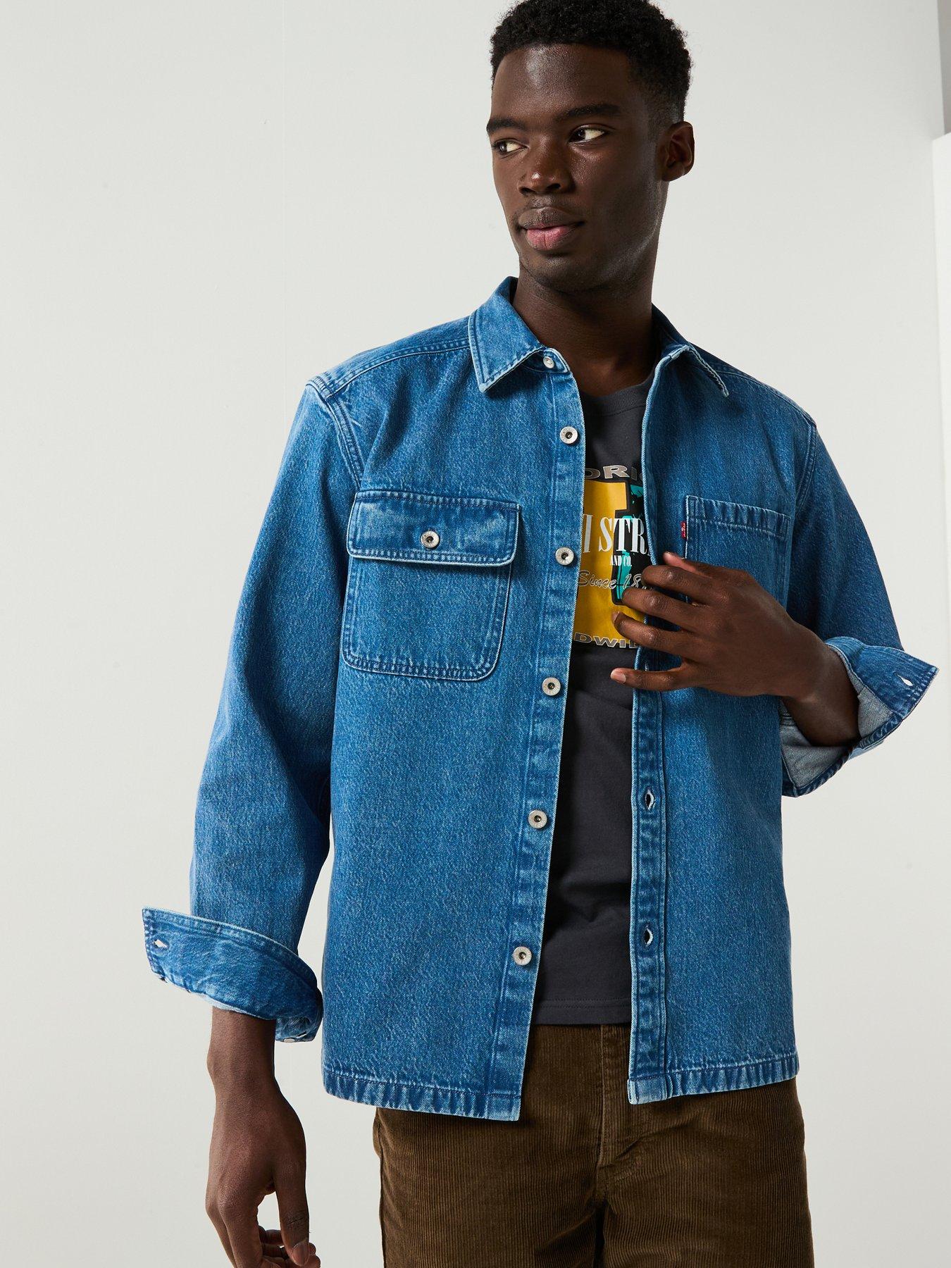 undefined Truckee Long Sleeve Denim Overshirt - Blue