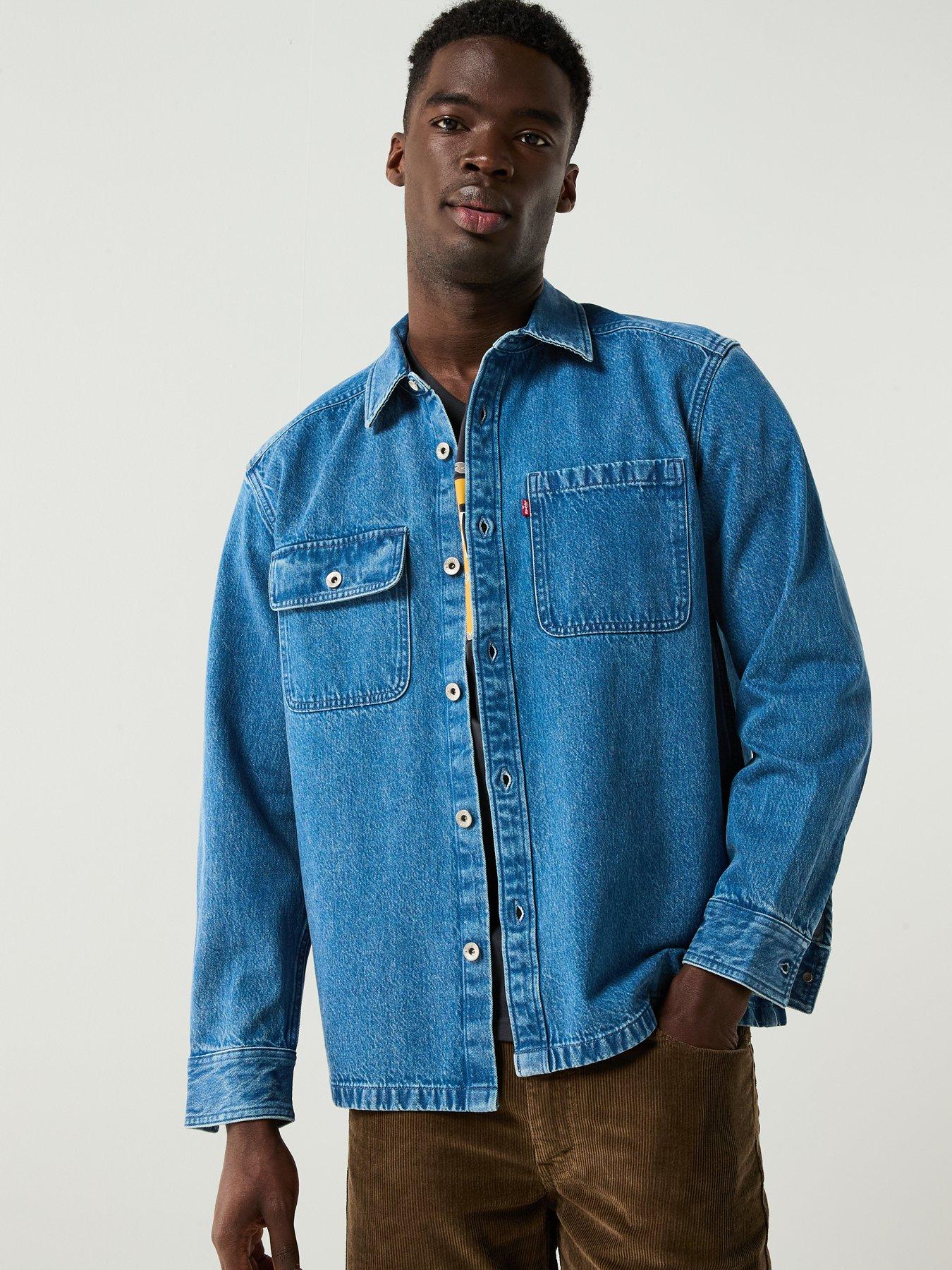 Image 5 of 6 of Levi's Truckee Long Sleeve Denim Overshirt - Blue