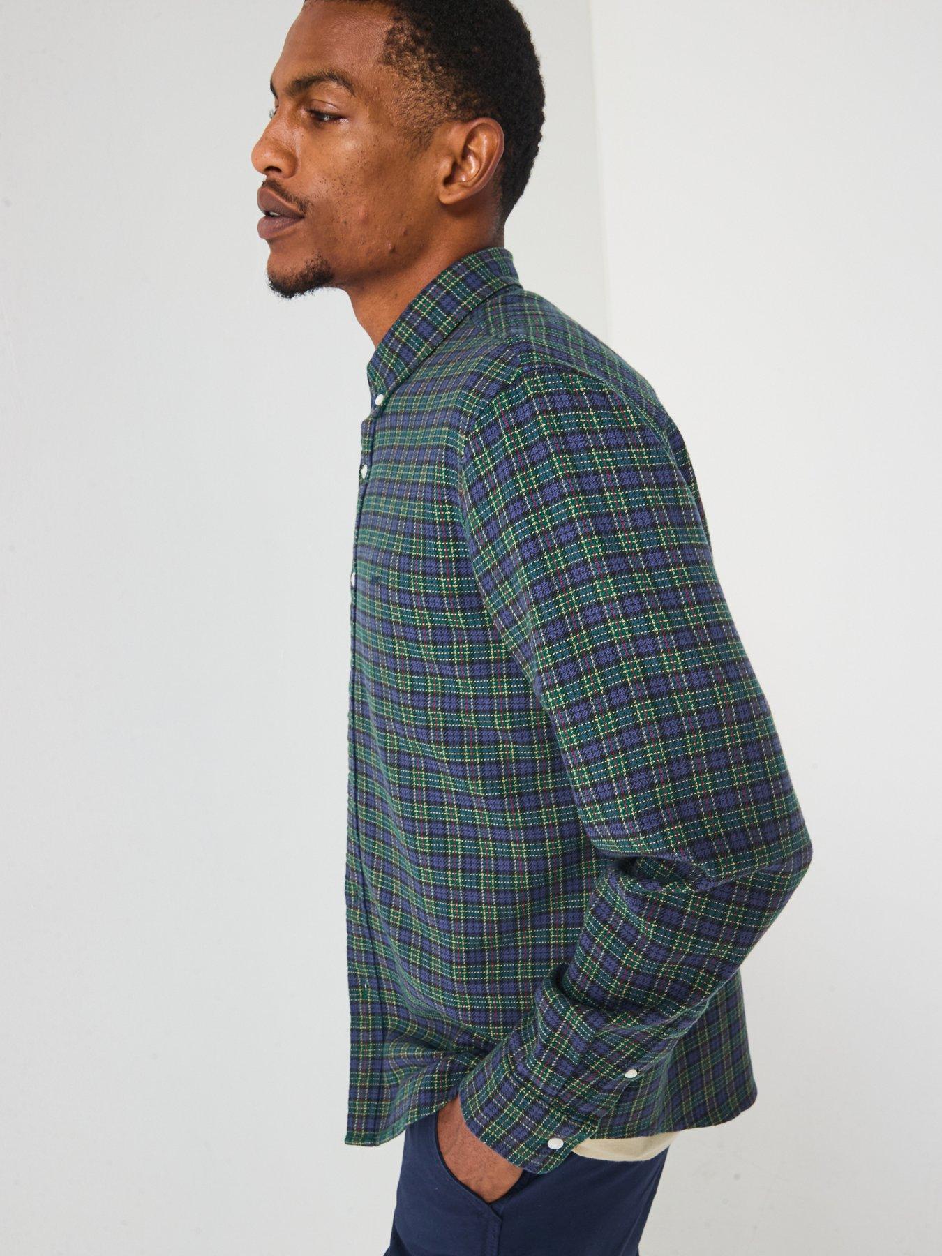 Image 6 of 6 of Levi's Authentic Button Down Check Long Sleeve Shirt - Green