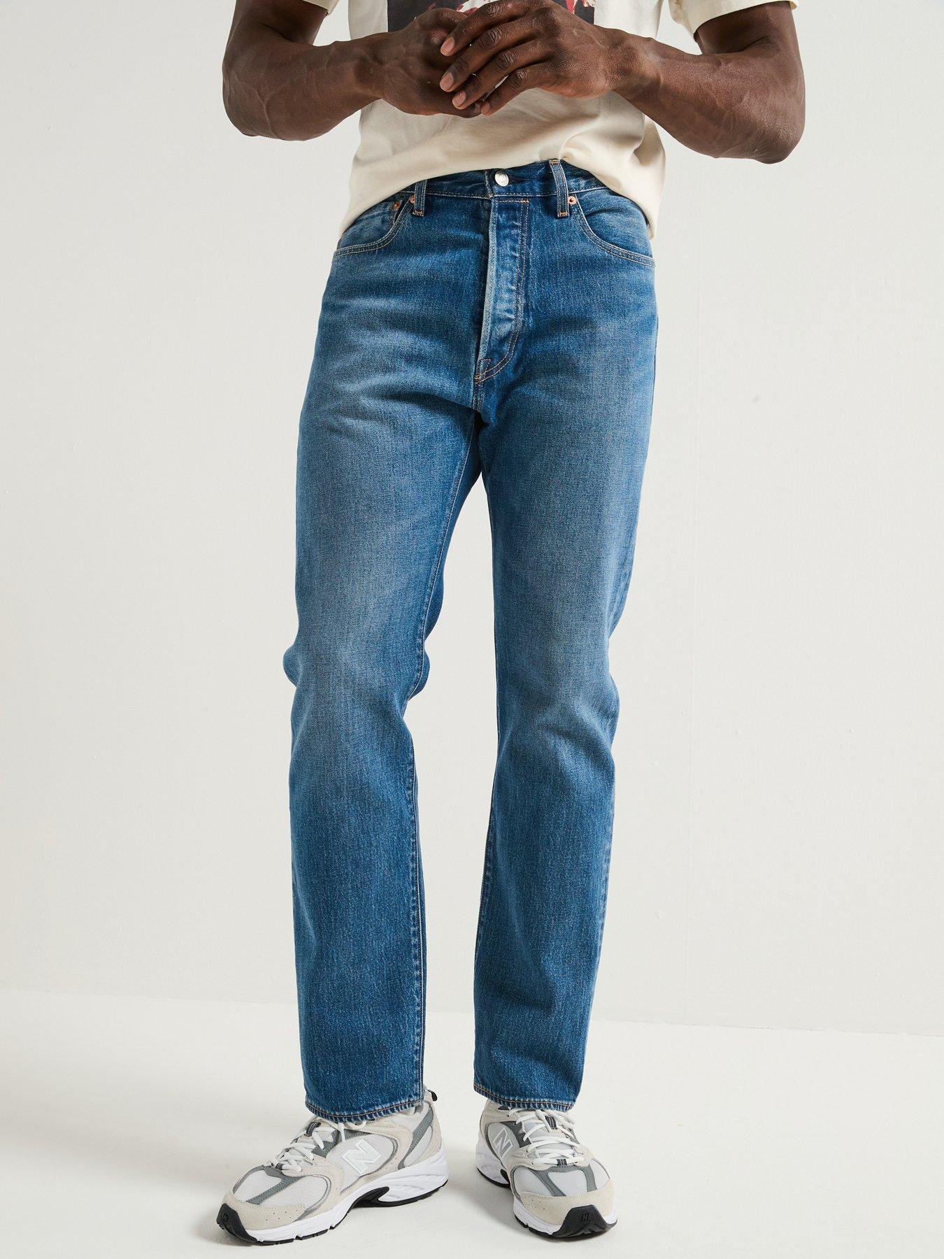 undefined Levis Original 501 Straight Fit Jeans - The Fairway - Mid Blue