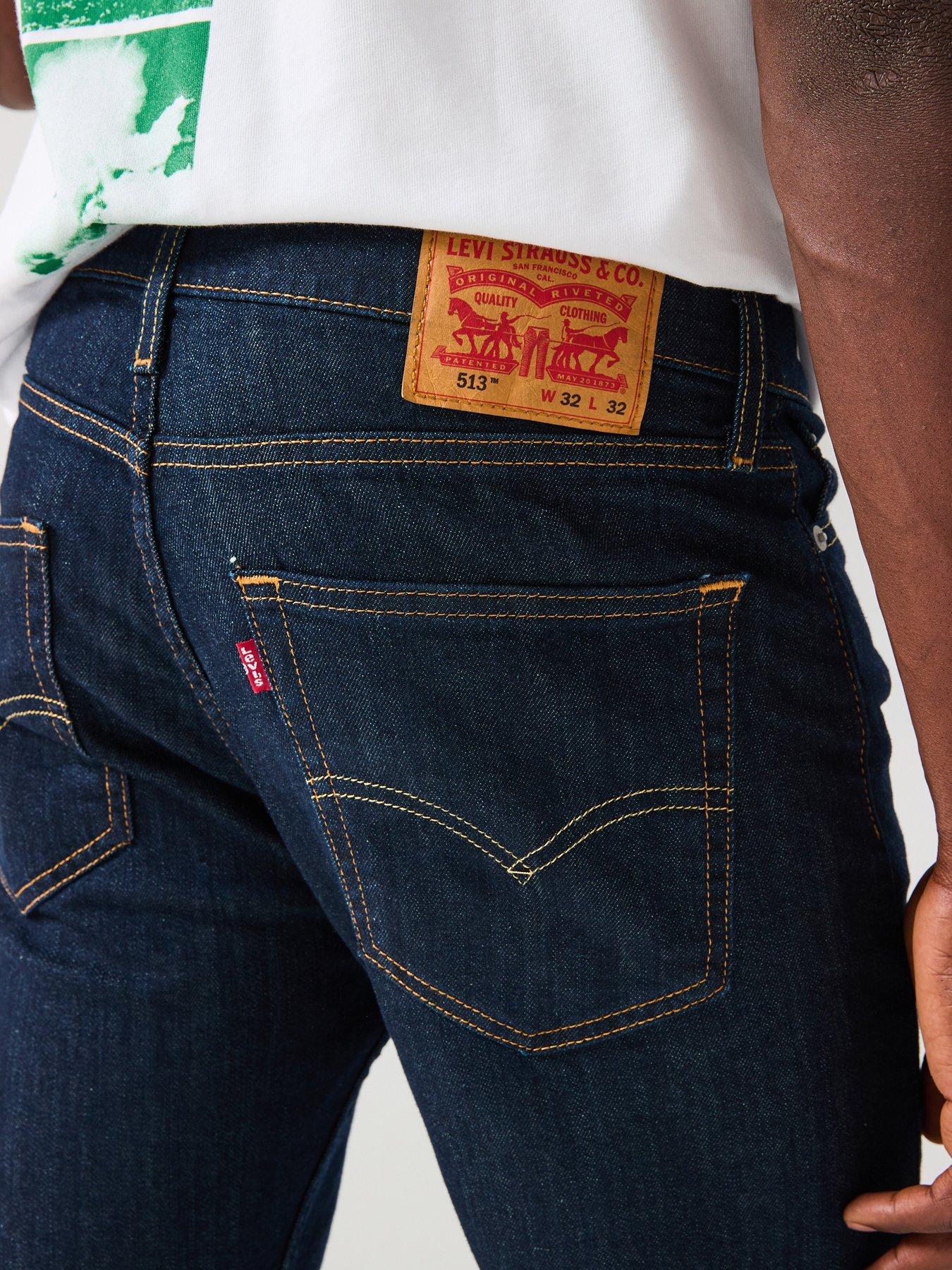  image of levis-levis-513-slim-straight-fit-jeans-dark-blue