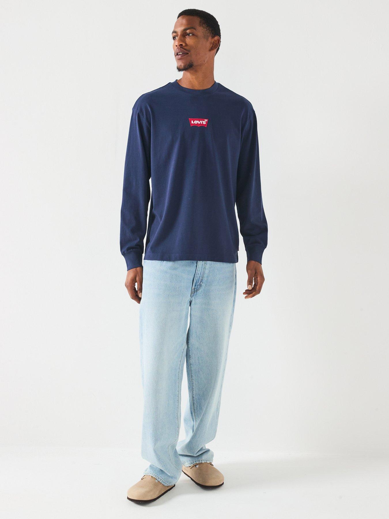 Image 3 of 6 of Levi's Authentic Long Sleeve T-Shirt- Navy