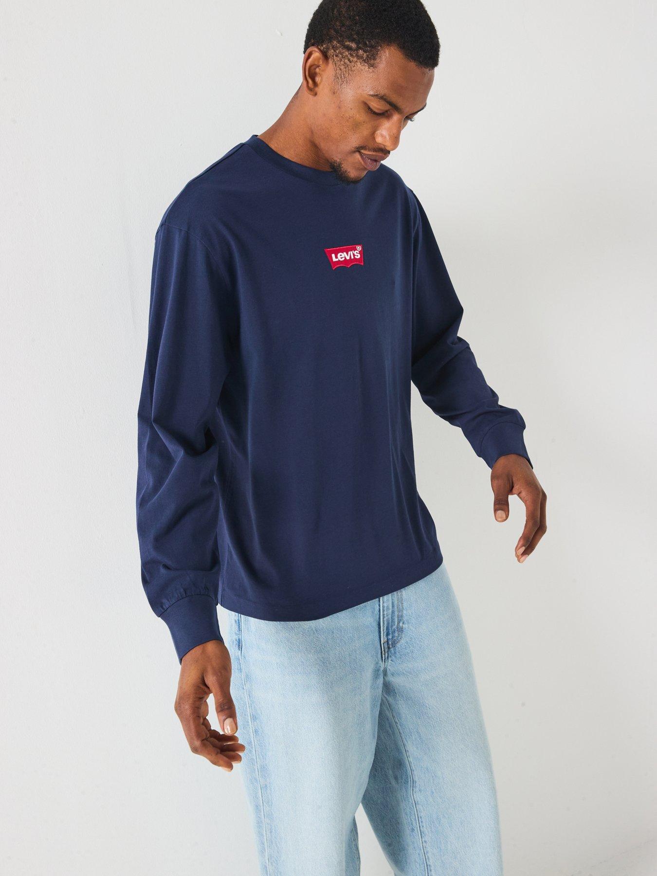 Image 6 of 6 of Levi's Authentic Long Sleeve T-Shirt- Navy
