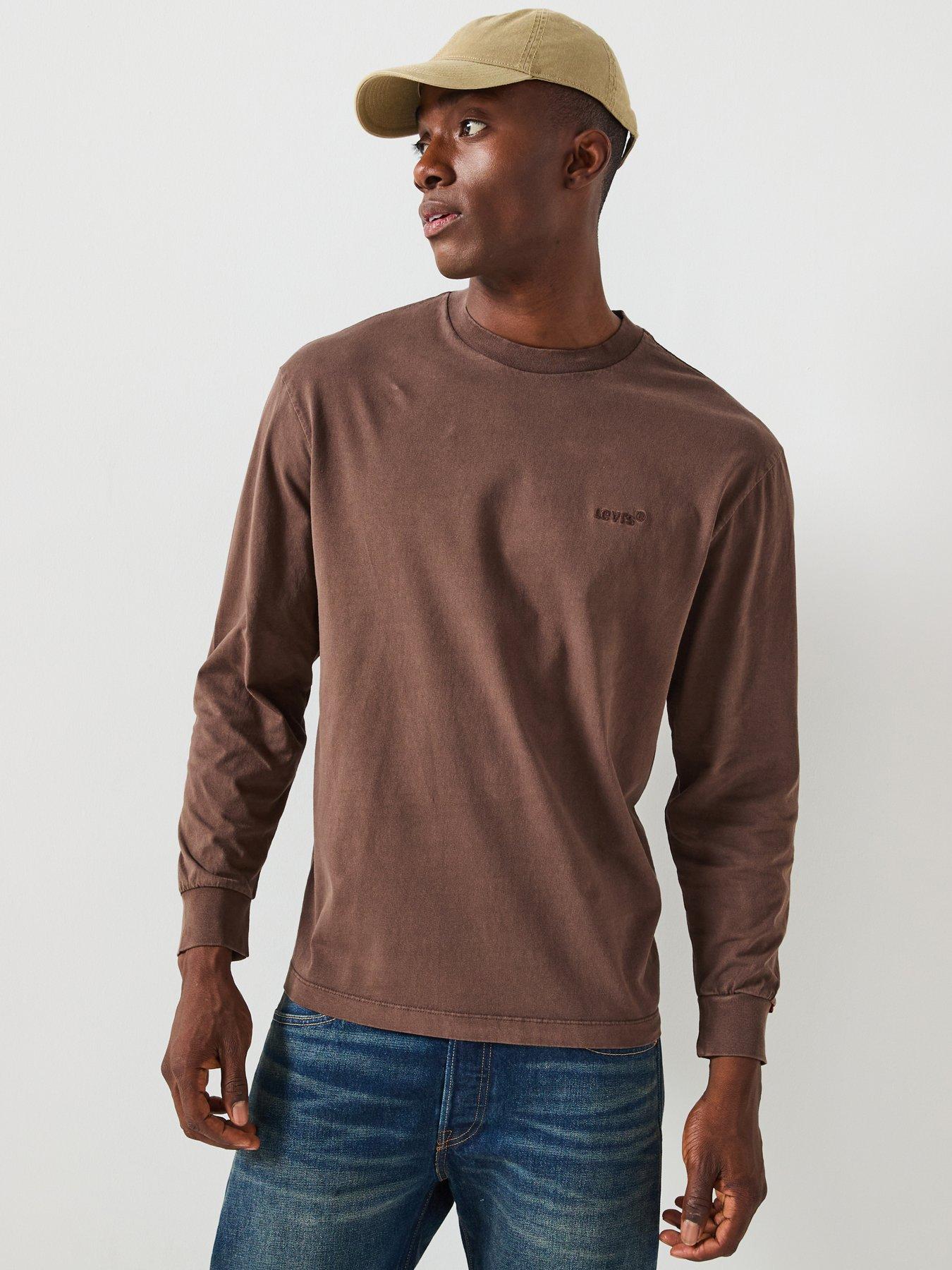 Levi's Authentic Relaxed Fit Long Sleeve T-Shirt - Brown