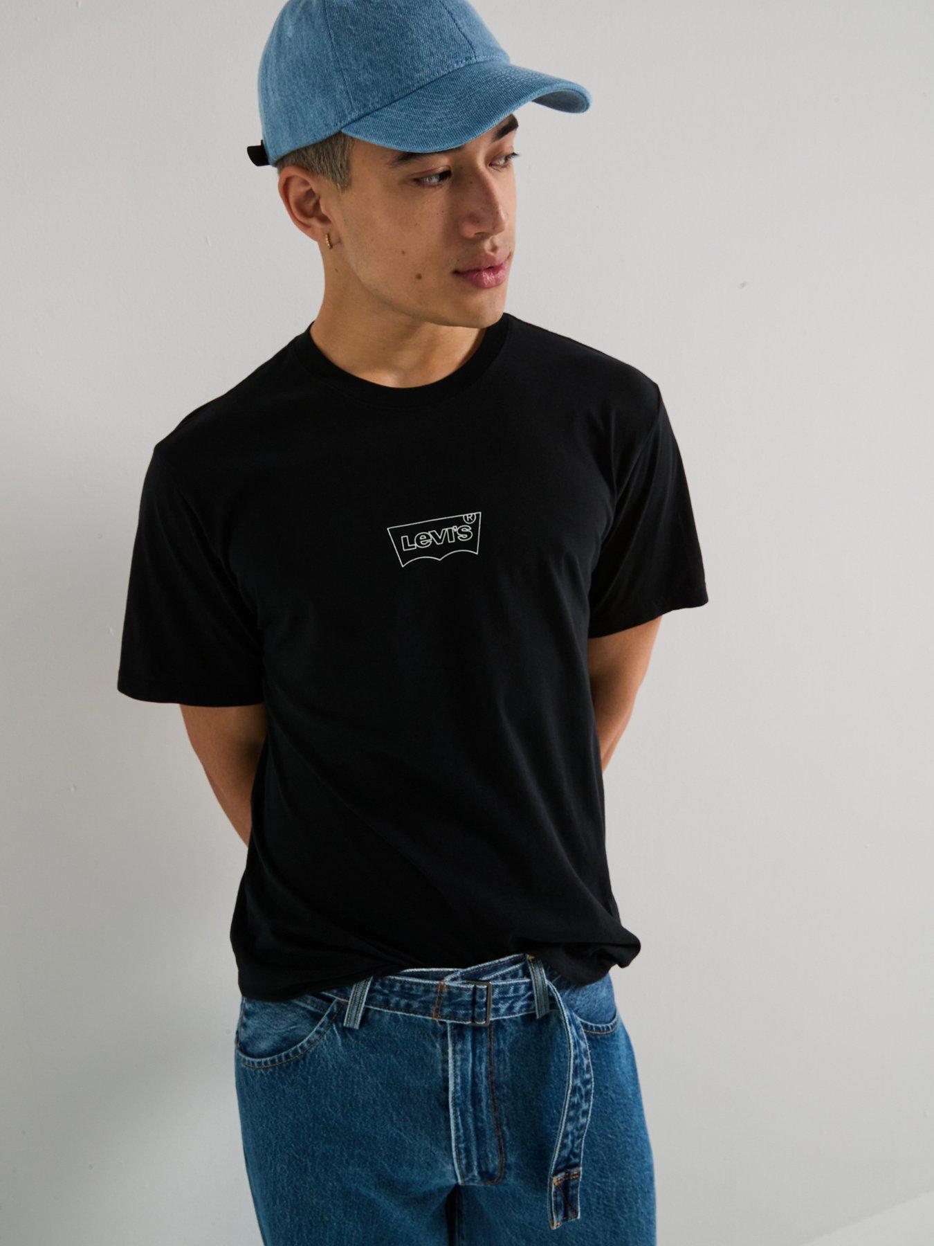 Levi's Relaxed Fit Logo Print Short Sleeve T-Shirt- Black