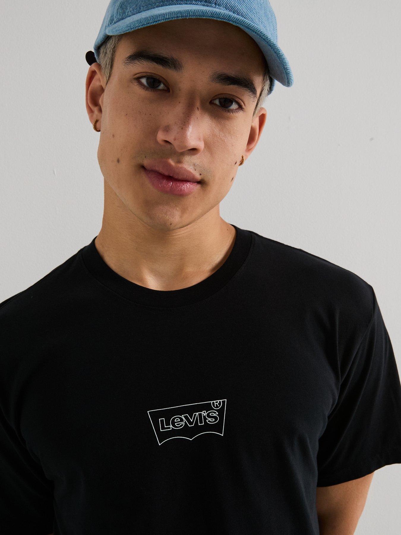 Image 6 of 6 of Levi's Relaxed Fit Logo Print Short Sleeve T-Shirt- Black