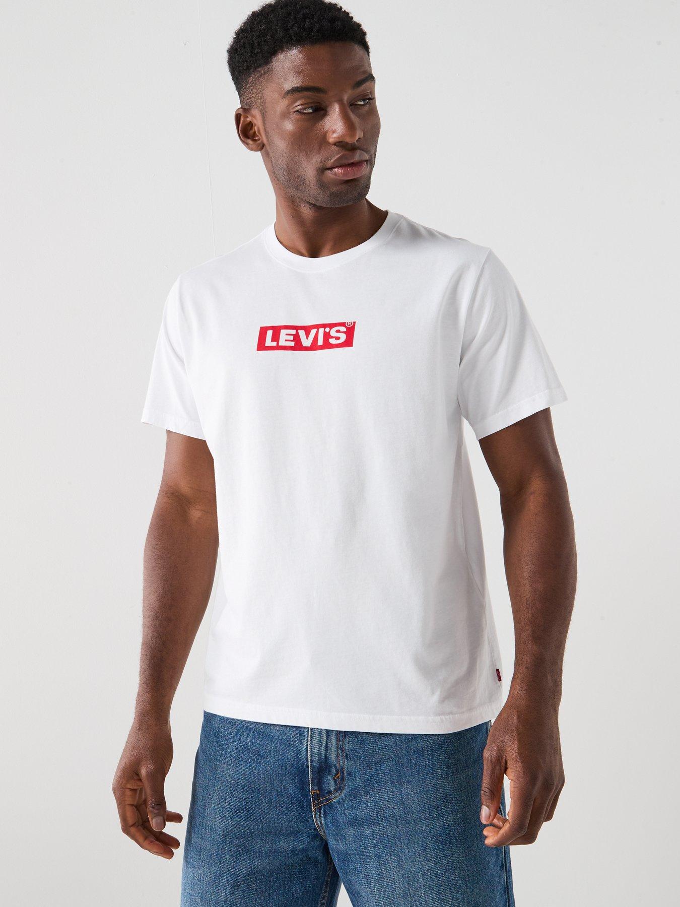 Image 4 of 5 of Levi's Relaxed Fit Logo Short Sleeve T-Shirt- White