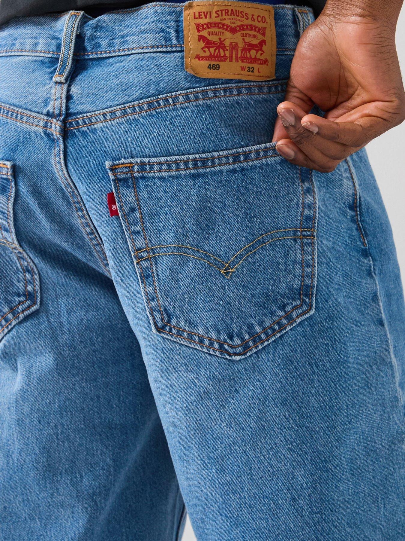 Image 4 of 5 of Levi's 469 Loose Fit Denim Shorts - Blue