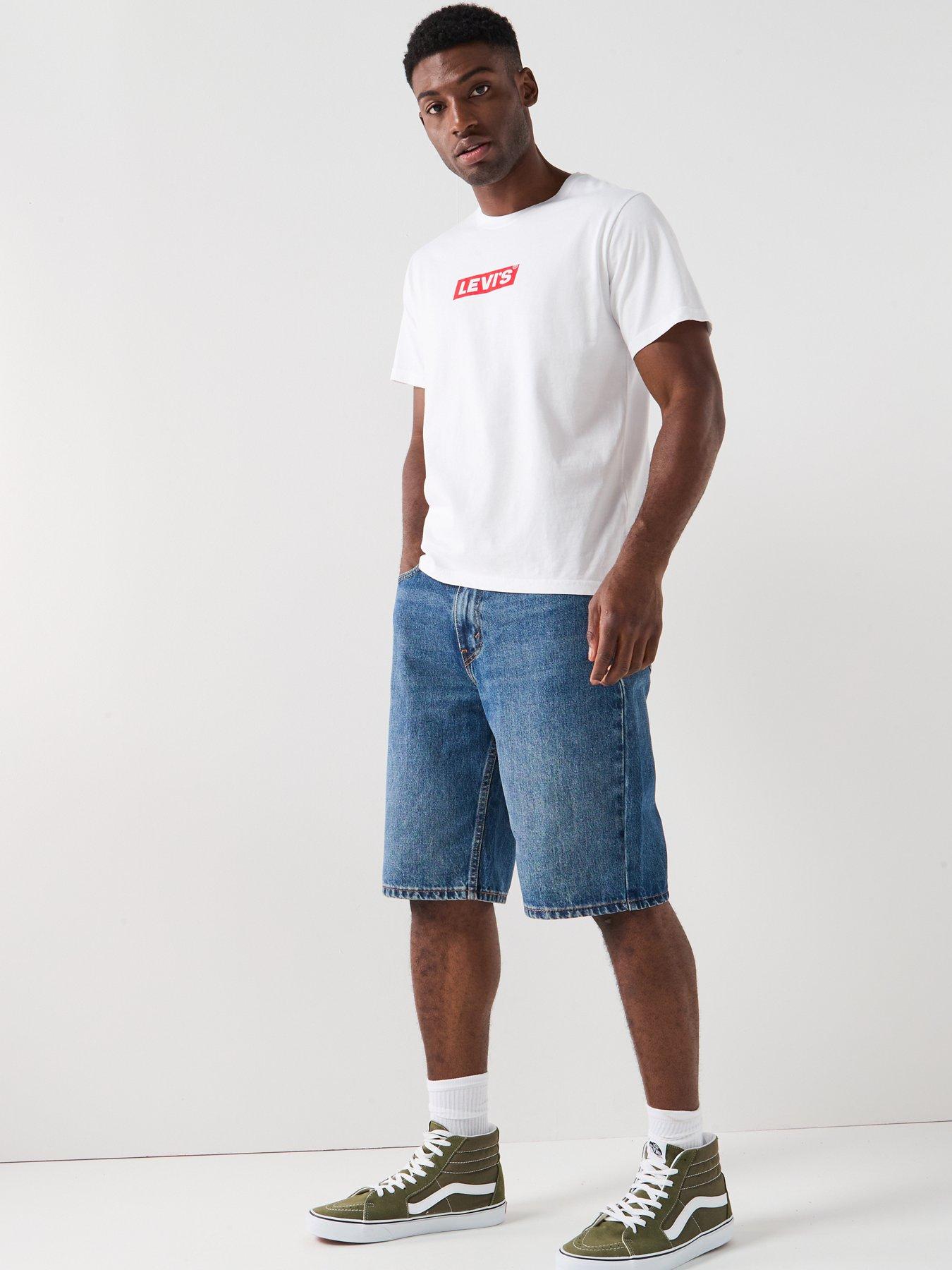  image of levis-469-loose-fit-denim-shorts-indigo-heartbreak-blue