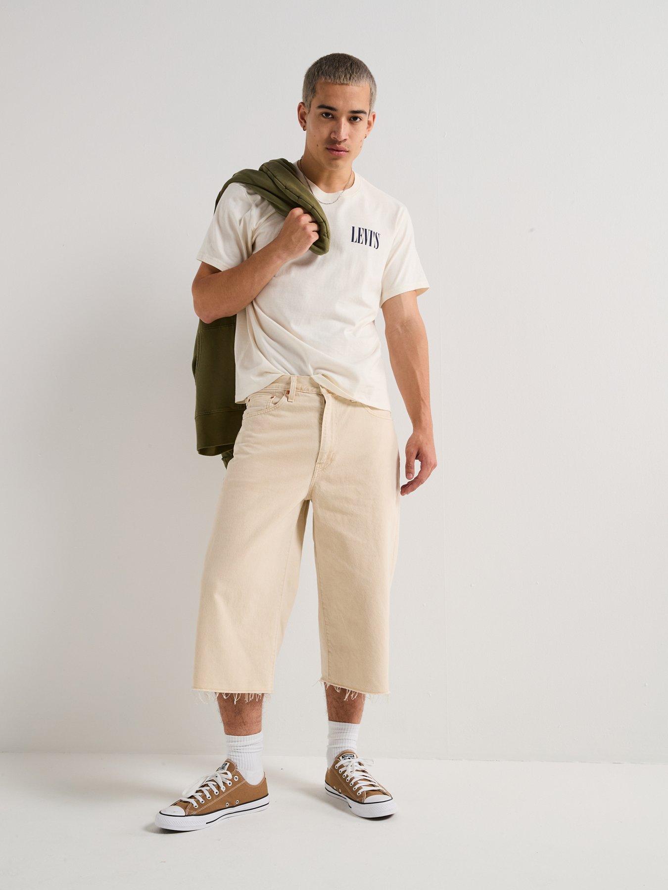 Image 3 of 6 of Levi's 478 Baggy Fit Denim Shorts - My Frequency - Cream