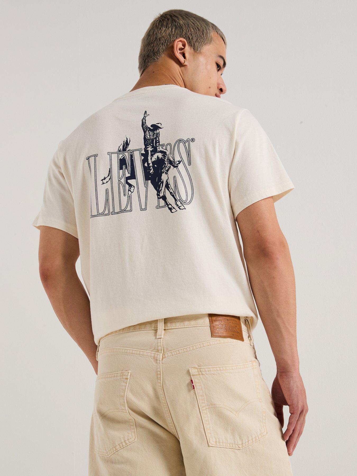 Image 5 of 6 of Levi's 478 Baggy Fit Denim Shorts - My Frequency - Cream