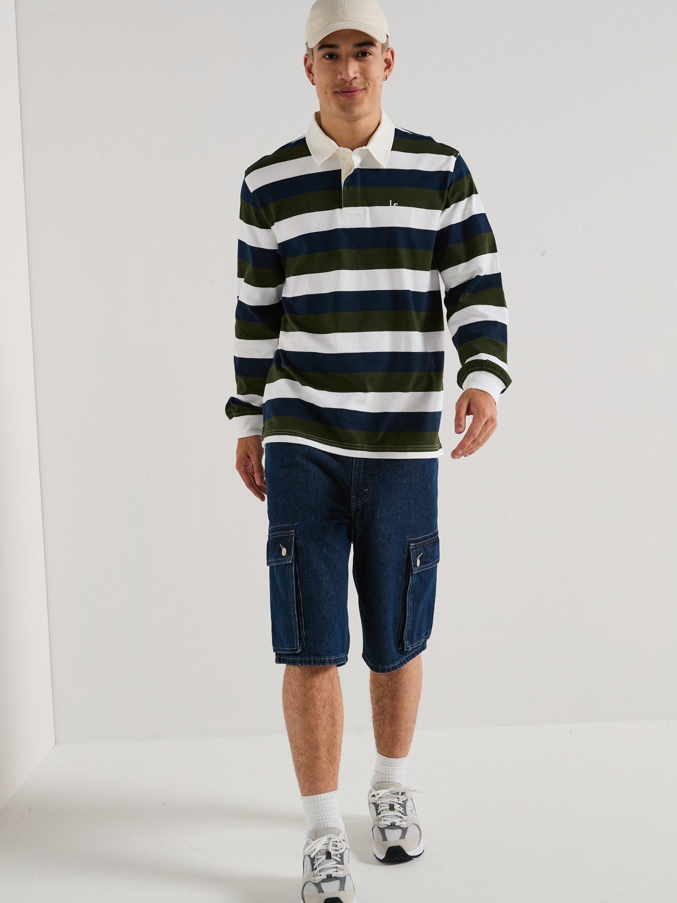 Image 3 of 6 of Levi's 478 Baggy Fit Denim Shorts - Next One Down- Dark Blue