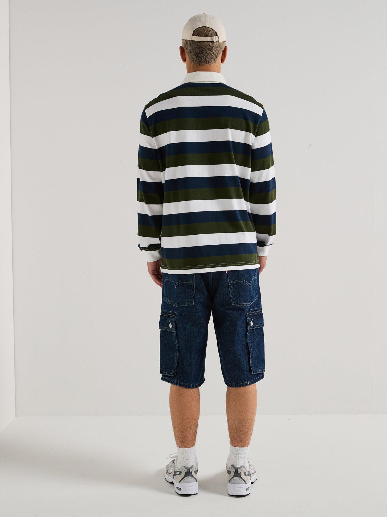 Image 6 of 6 of Levi's 478 Baggy Fit Denim Shorts - Next One Down- Dark Blue