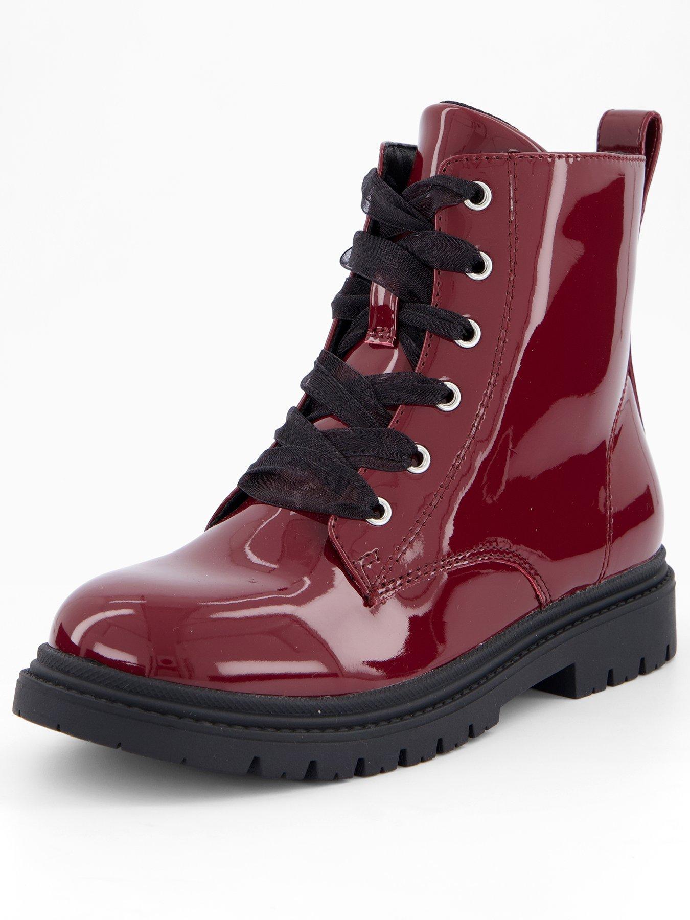 stillFront image of the-very-collection-girlsnbsppatentnbsplace-boots-red