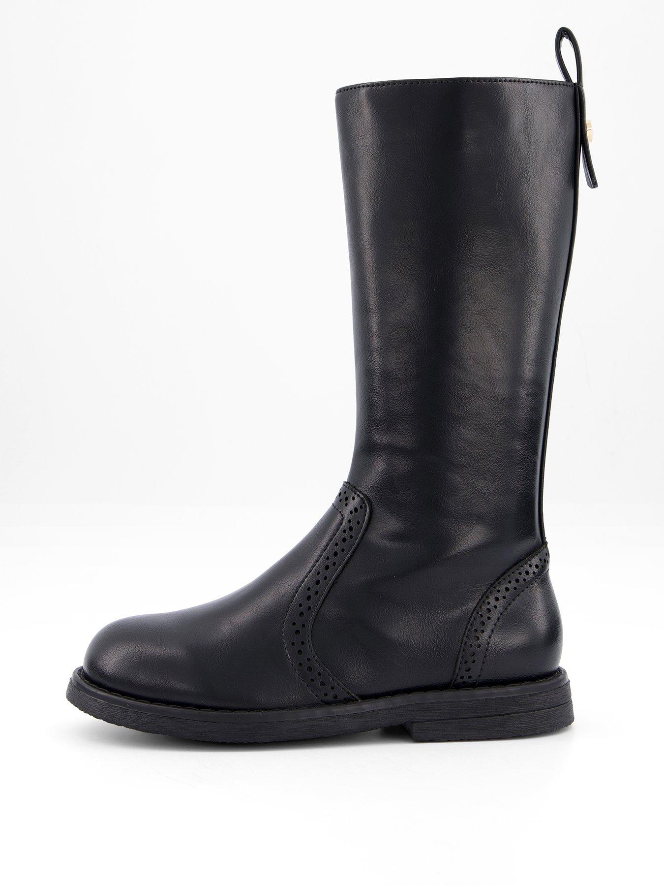 The Very Collection Girls Scallop Detail High Leg Boot