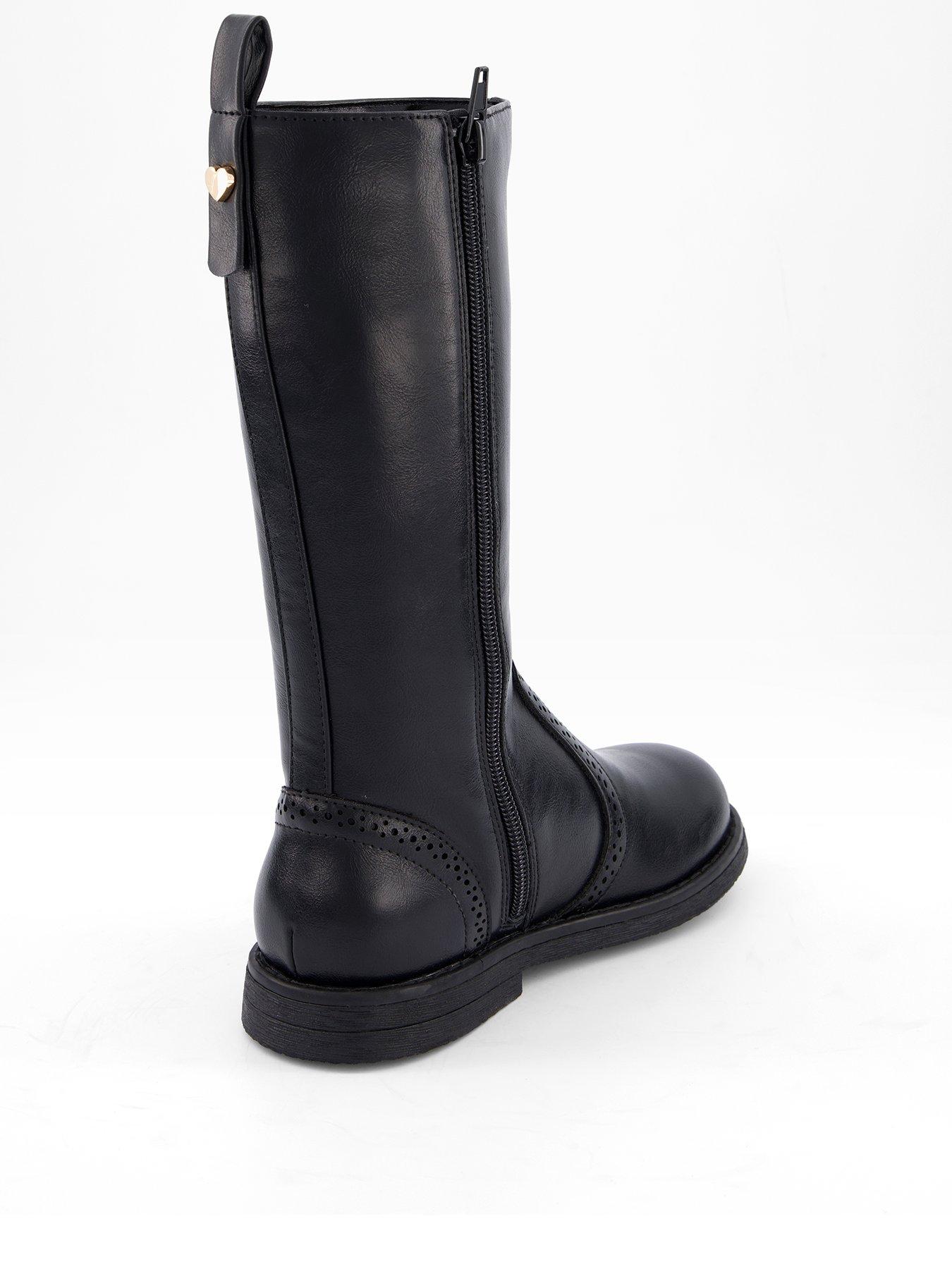  image of the-very-collection-girls-scallop-detail-high-leg-boot