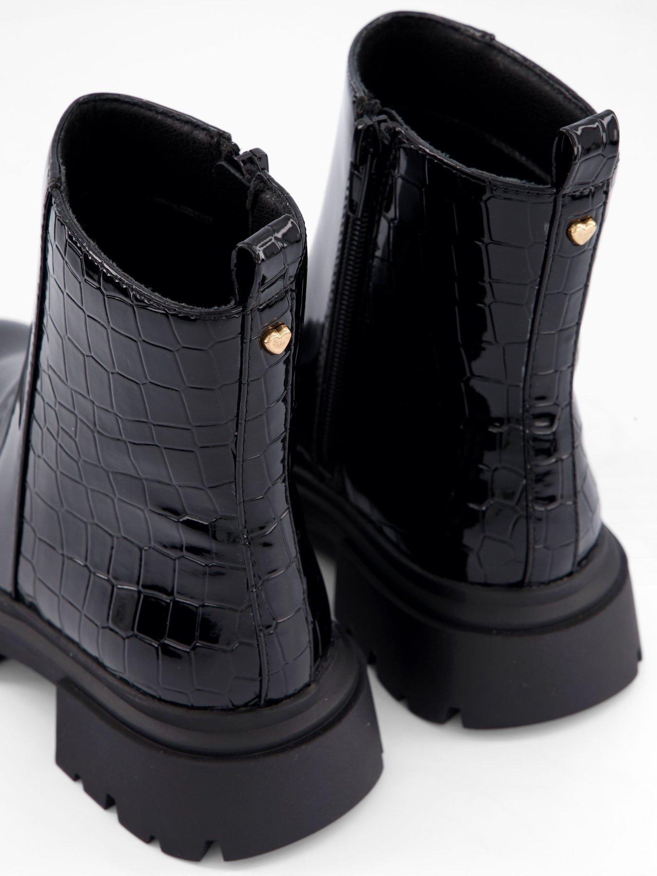 Image 5 of 7 of V by Very Patent Chunky Boot - Black