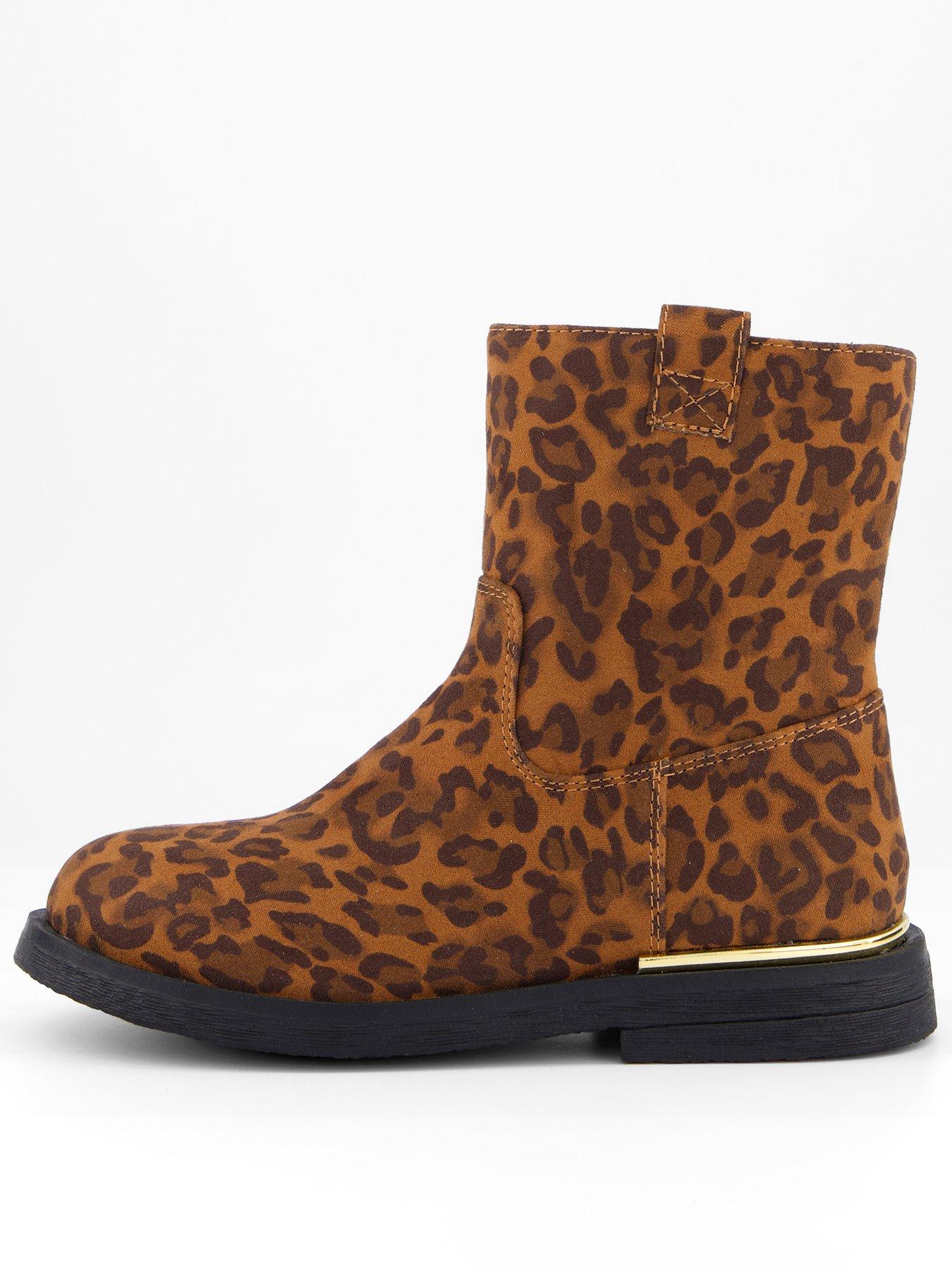  image of the-very-collection-girls-leopard-print-ankle-boot