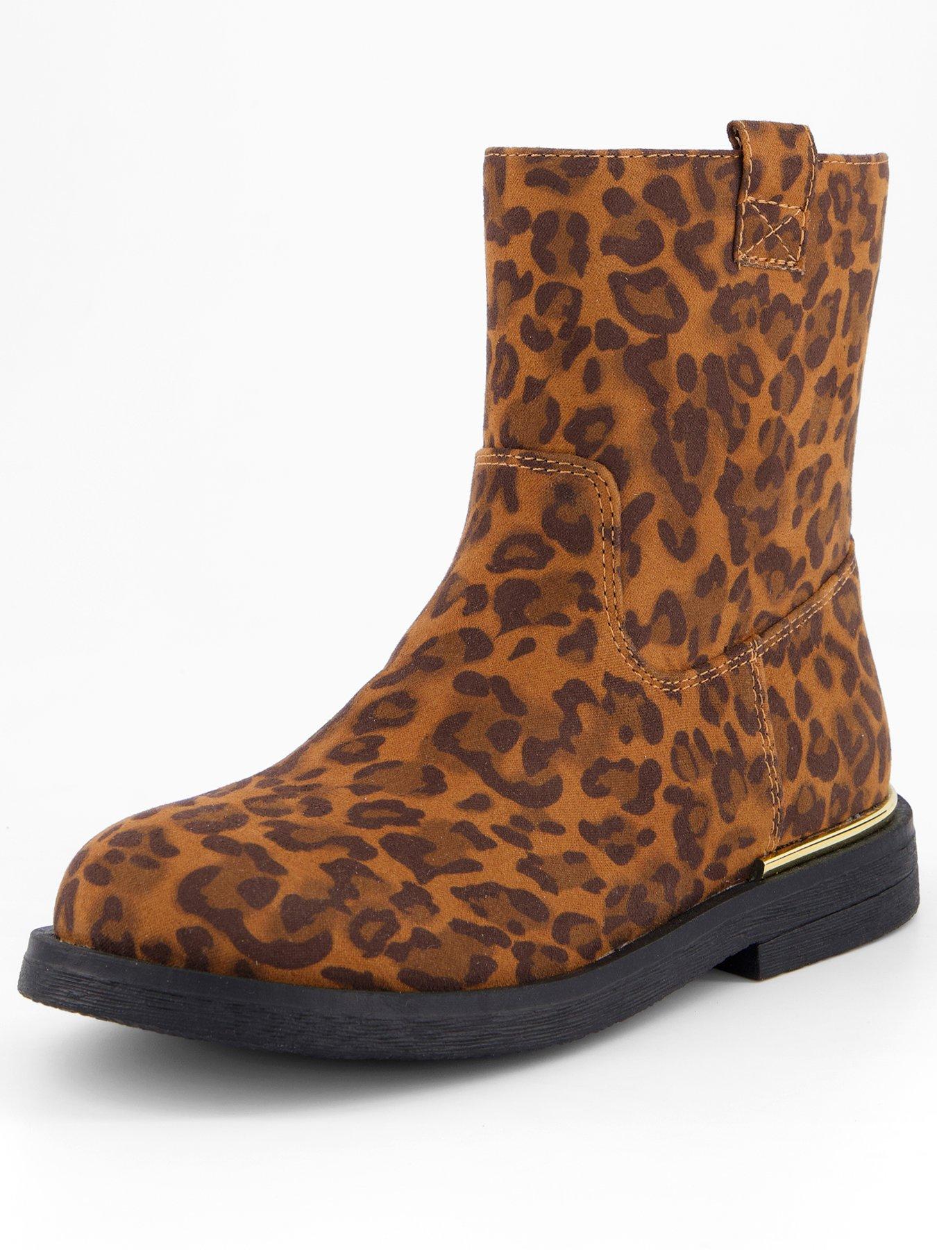  image of the-very-collection-girls-leopard-print-ankle-boot