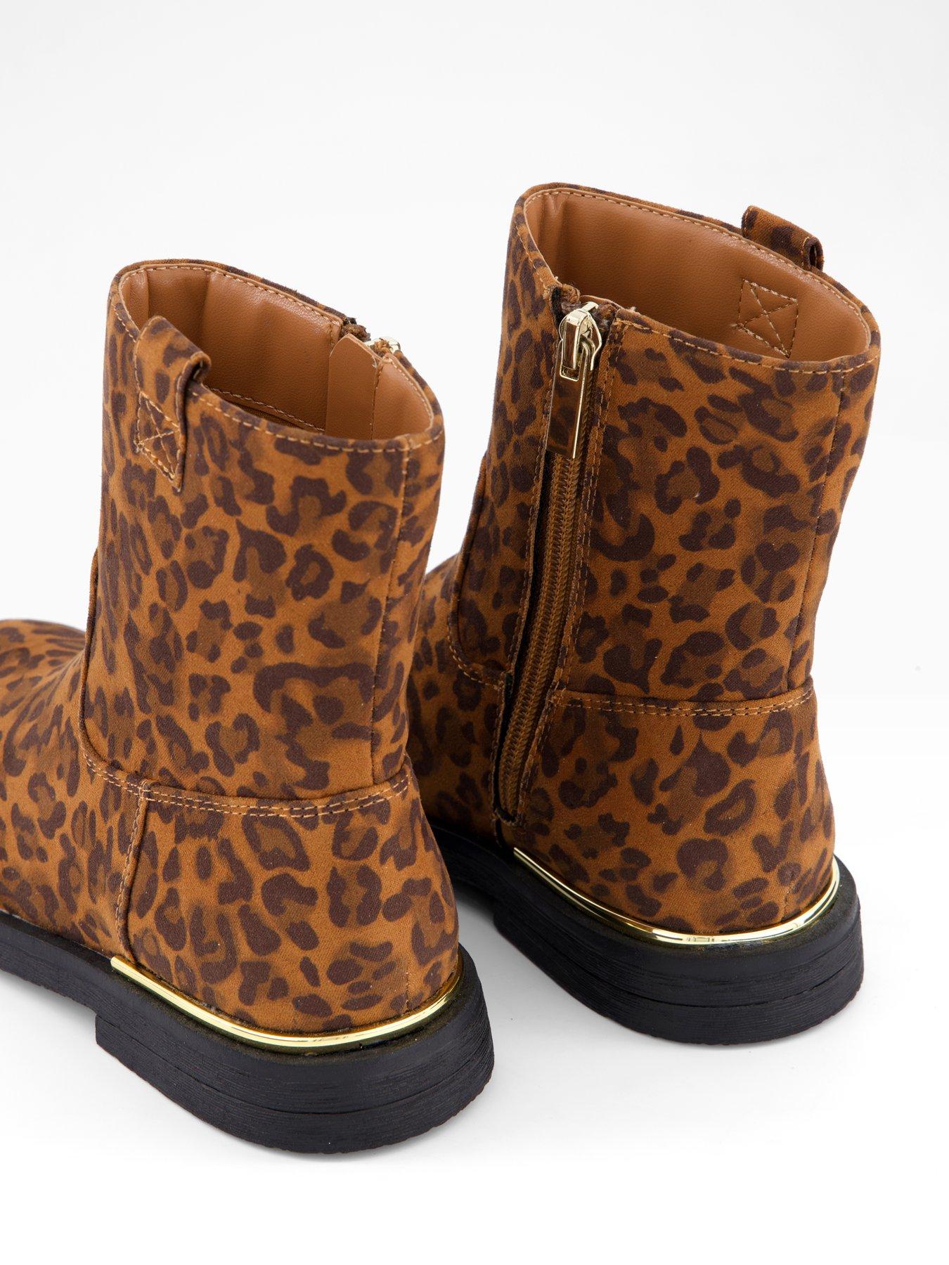  image of the-very-collection-girls-leopard-print-ankle-boot