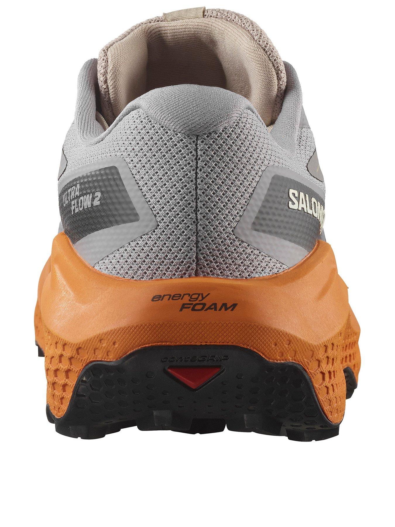 Image 3 of 6 of Salomon Men's Trail Running Ultra Flow 2 Gore-Tex Trainers - Grey/Orange