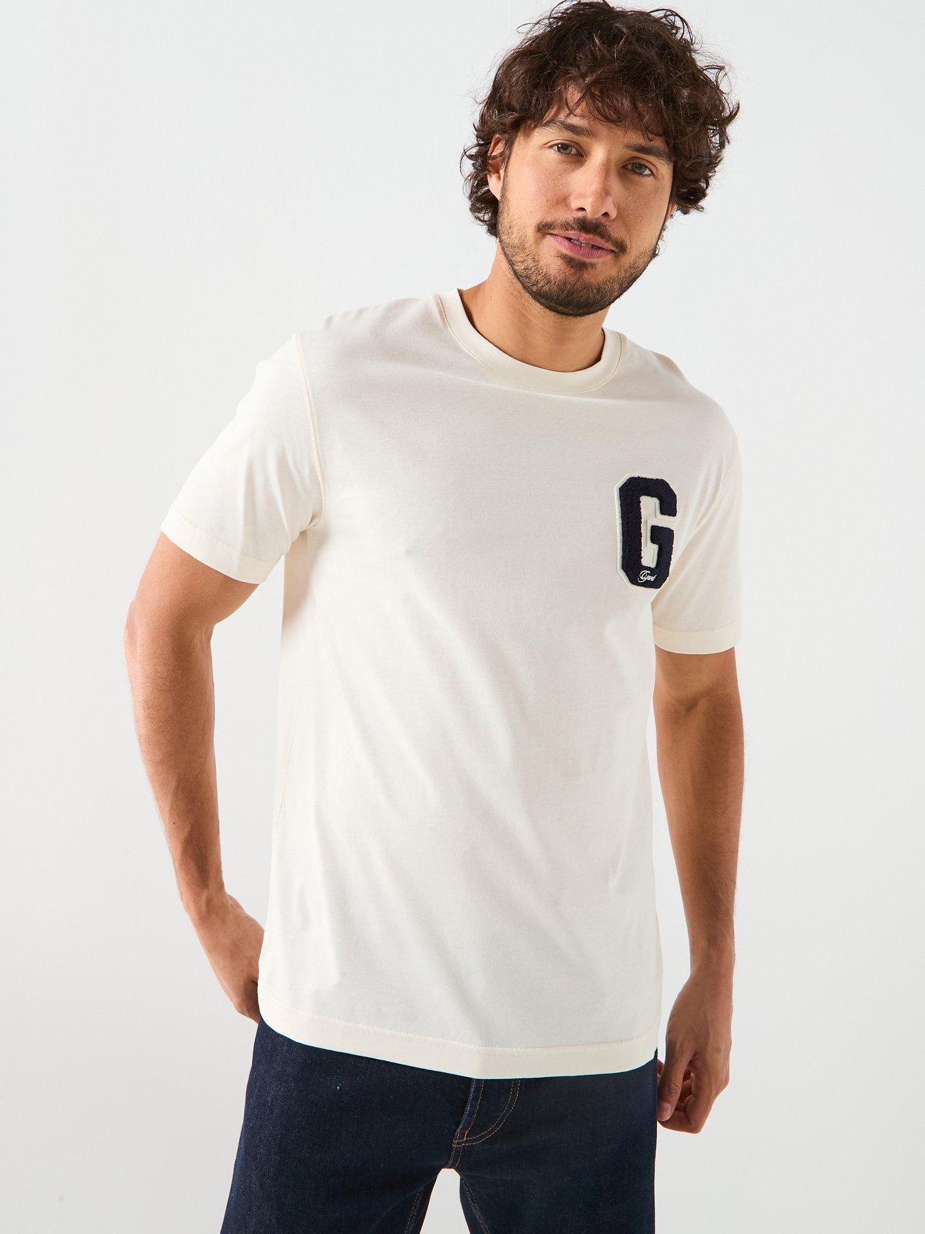 Image 5 of 6 of GANT Regular Fit G Badge T-Shirt - Beige