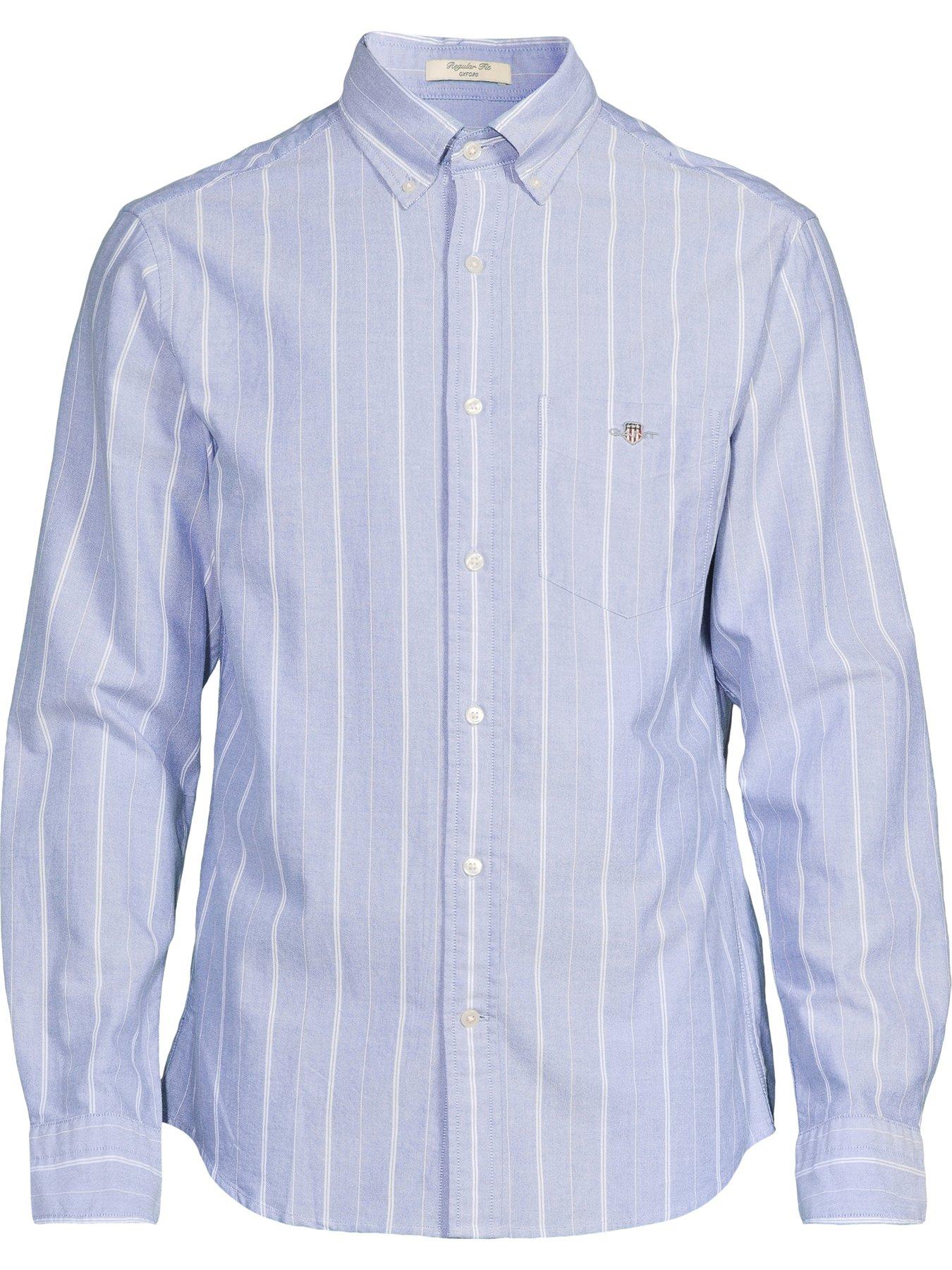  image of gant-regular-fit-classic-striped-oxford-long-sleeve-shirt-blue