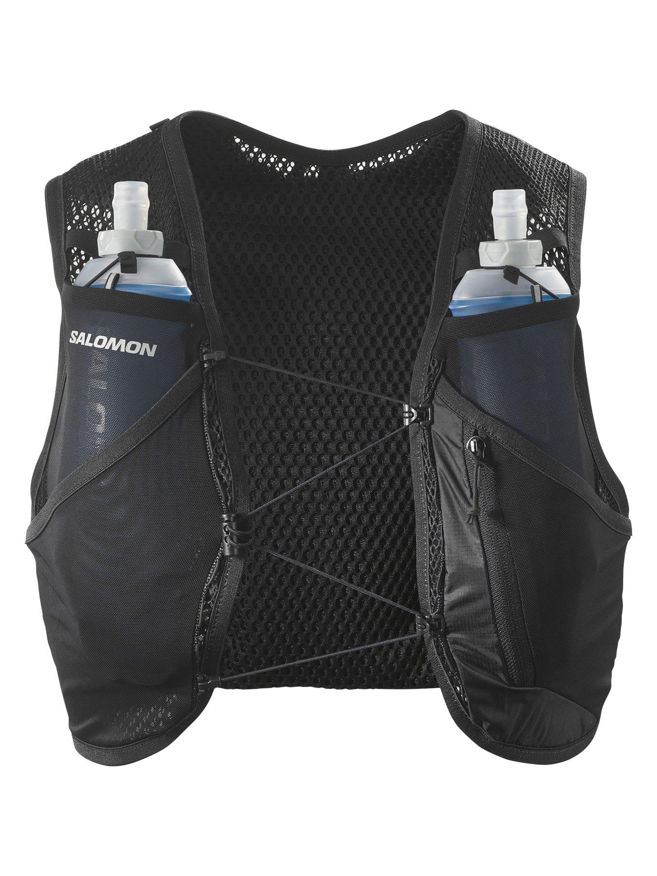 Image 3 of 3 of Salomon Adults Unisex Running Active Skin 4 Hydration Vest Set - Black