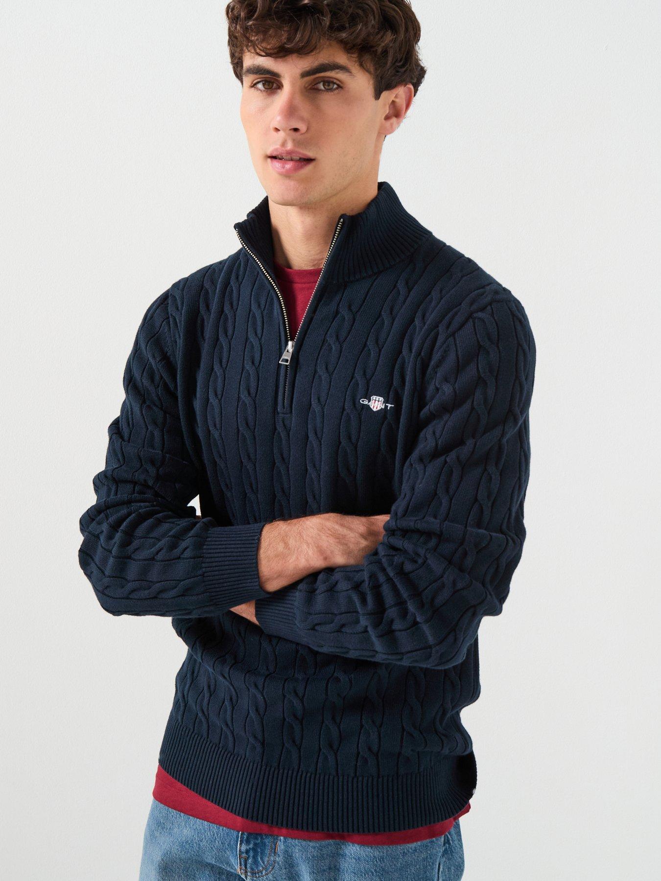 gant-cotton-cable-14-zip-knitted-jumper-navy