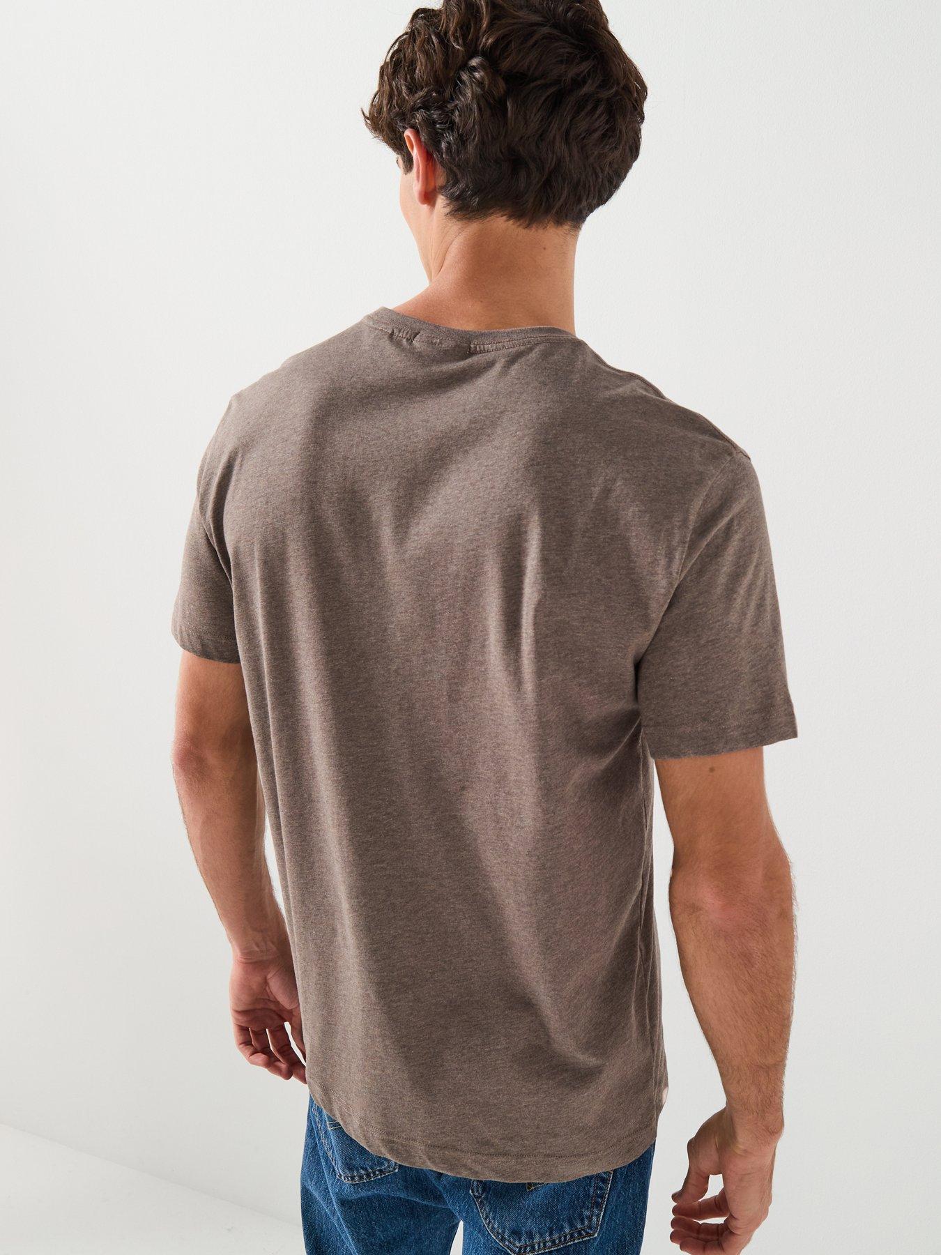 stillFront image of gant-regular-fit-shield-t-shirt-brown