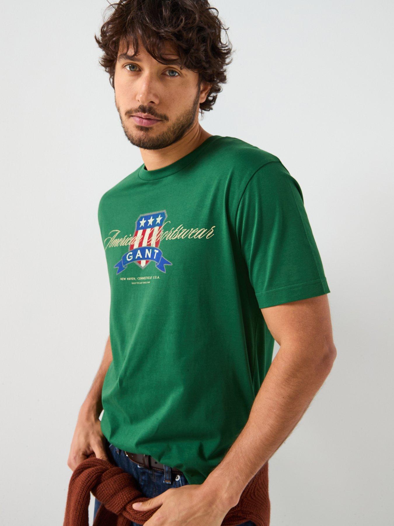 GANT Vintage Logo Graphic T-Shirt - Green
