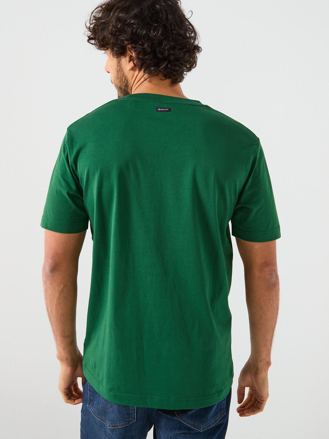 stillFront image of gant-vintage-logo-graphic-t-shirt-green