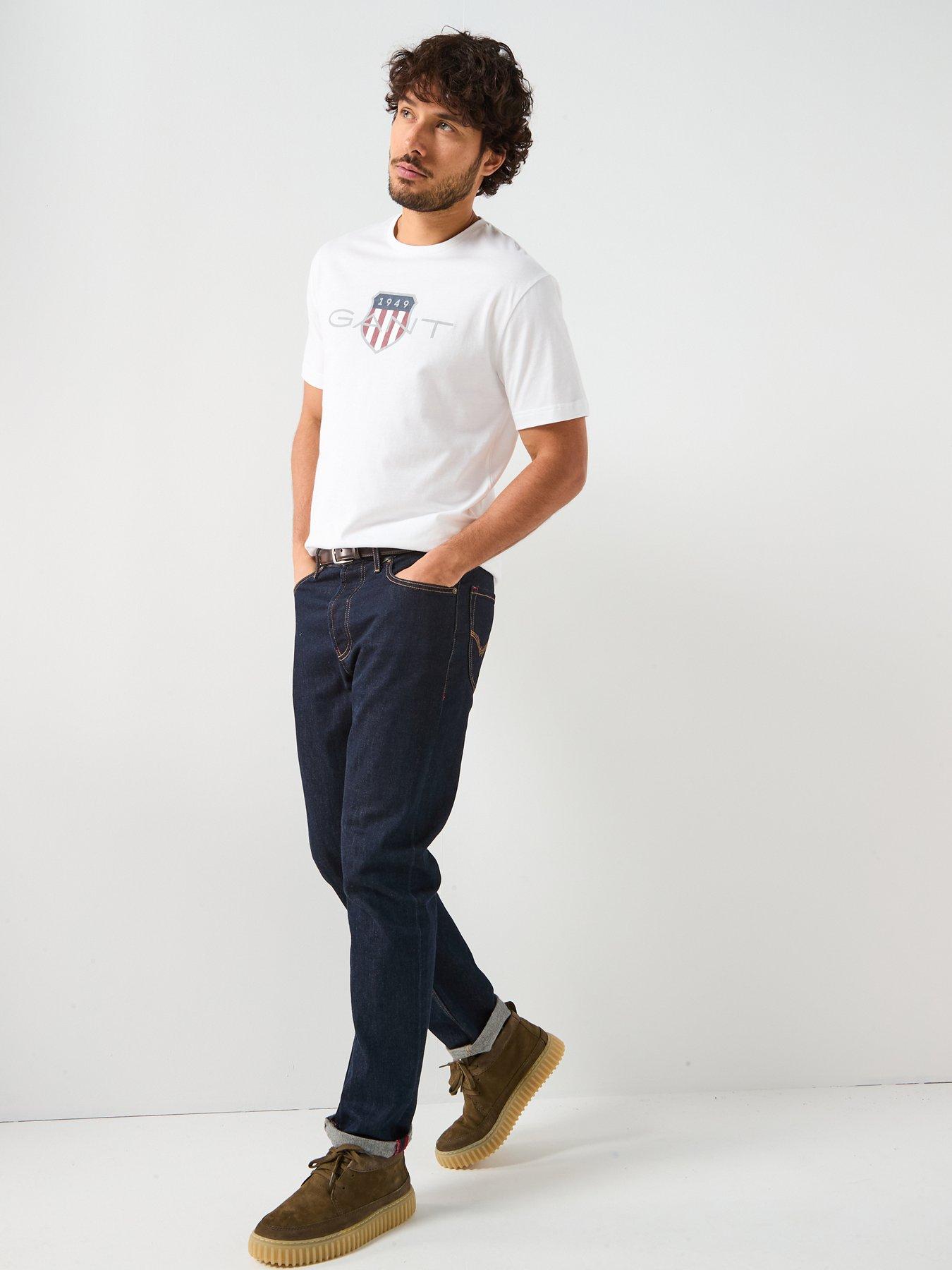 Image 3 of 6 of GANT Regular Fit Archive T-Shirt - White