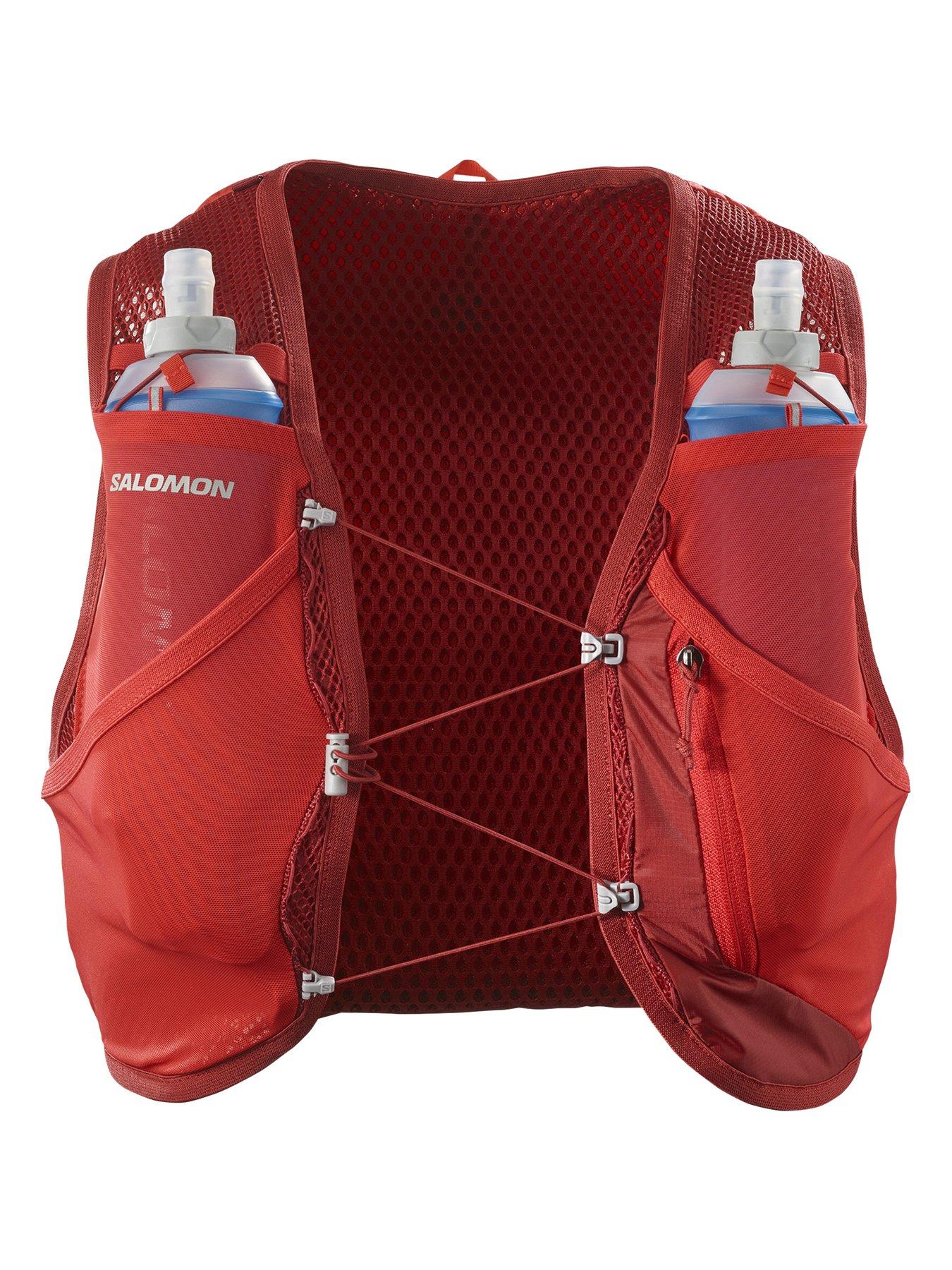 Image 2 of 2 of Salomon Adults Unisex Running Active Skin 8 Hydration Vest Set - Red/Black